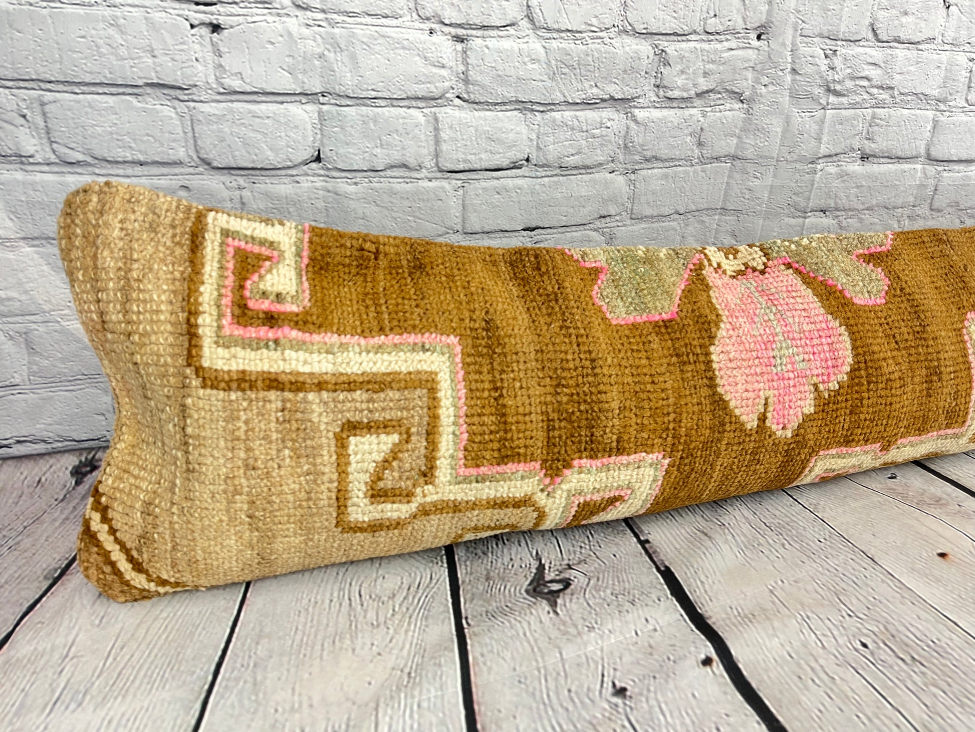 12 x 46 Lumbar Rug Pillow Exquisite Craftsmanship Turkish Pillow Cushion Cover #7785