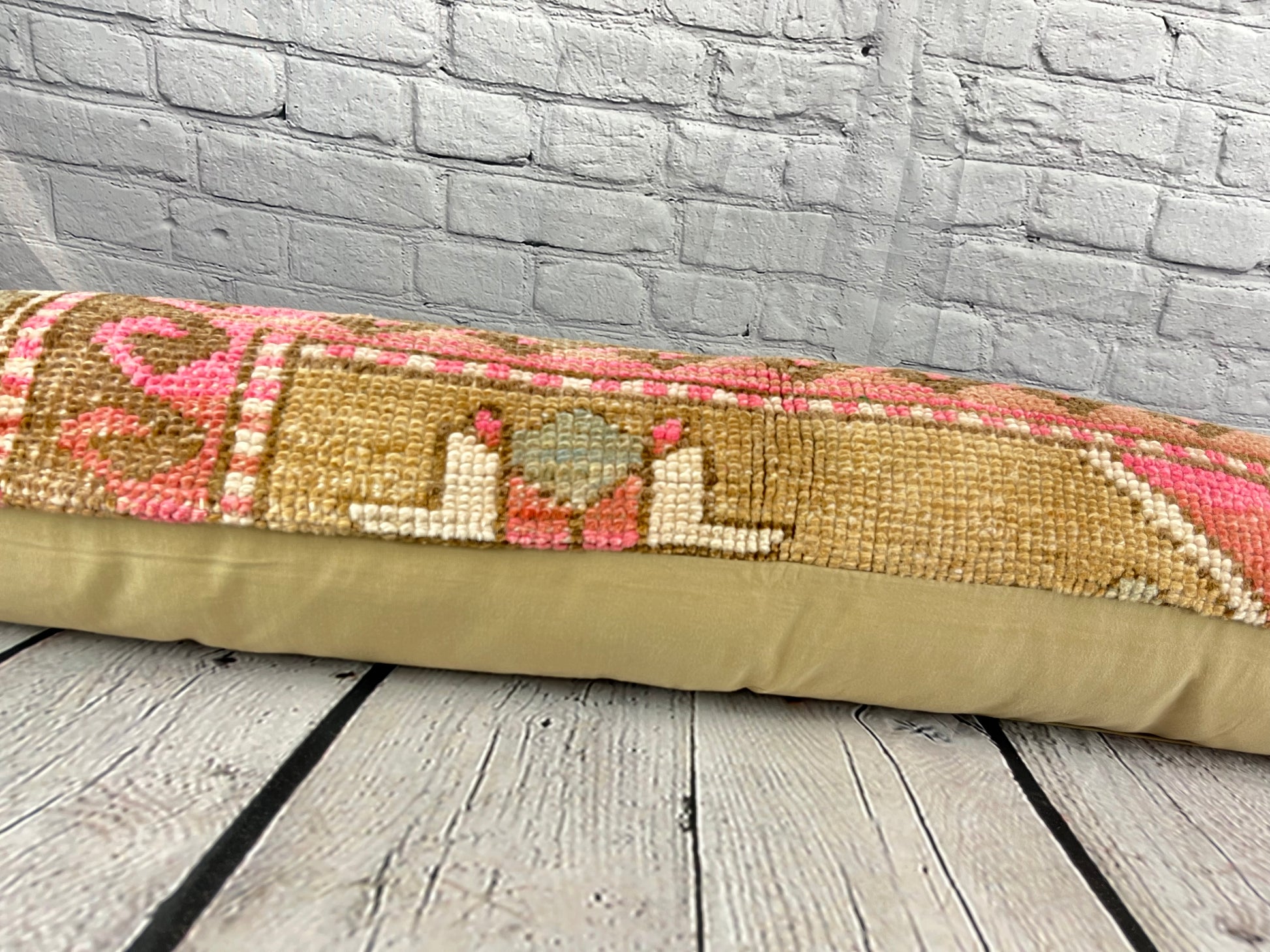 12 x 46 Lumbar Rug Pillow Vibrant Tradition Turkish Pillow Cushion Cover #7767