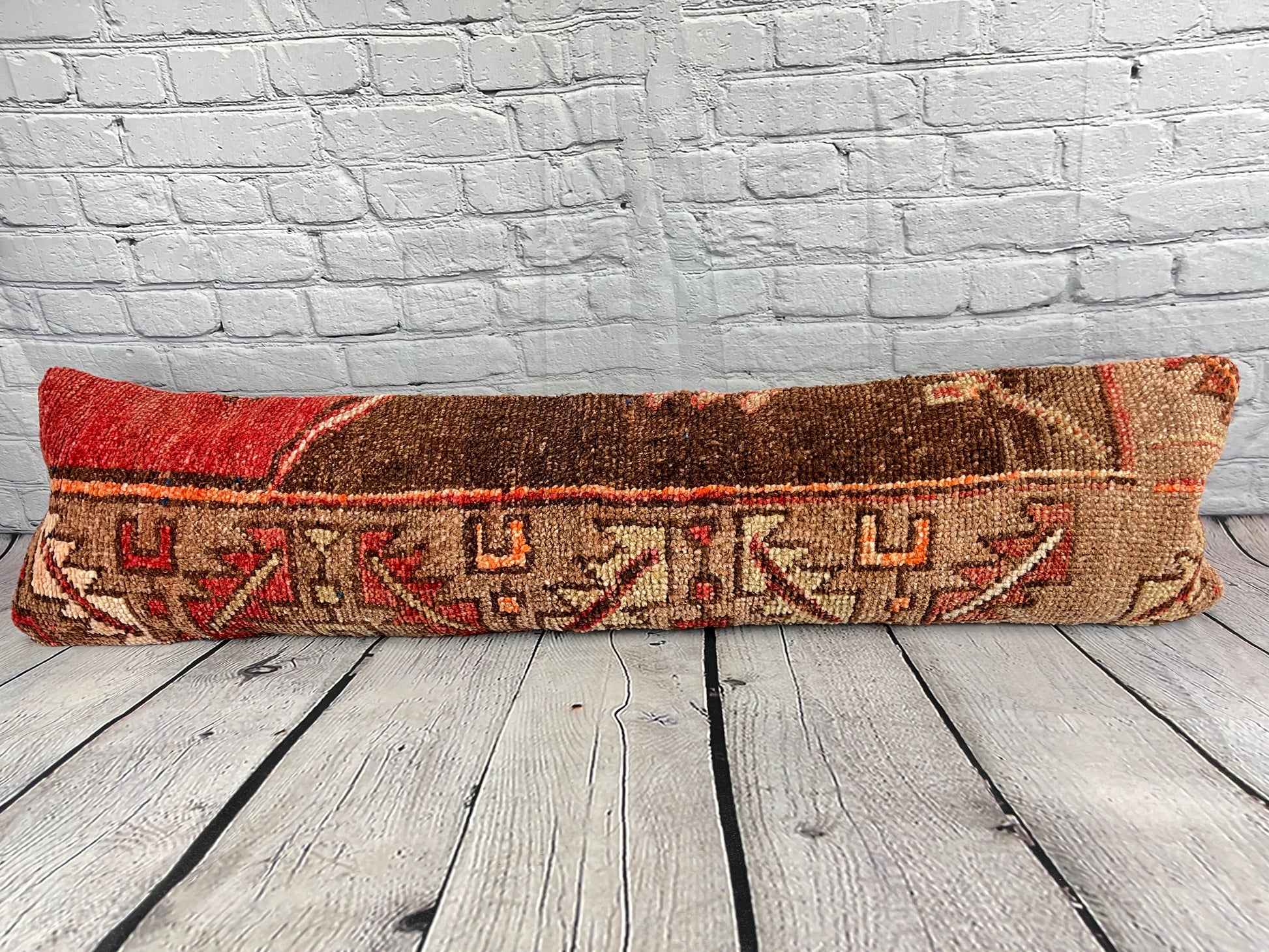 12 x 46 Lumbar Rug Pillow Bohemian Chic Turkish Pillow Cushion Cover #7789