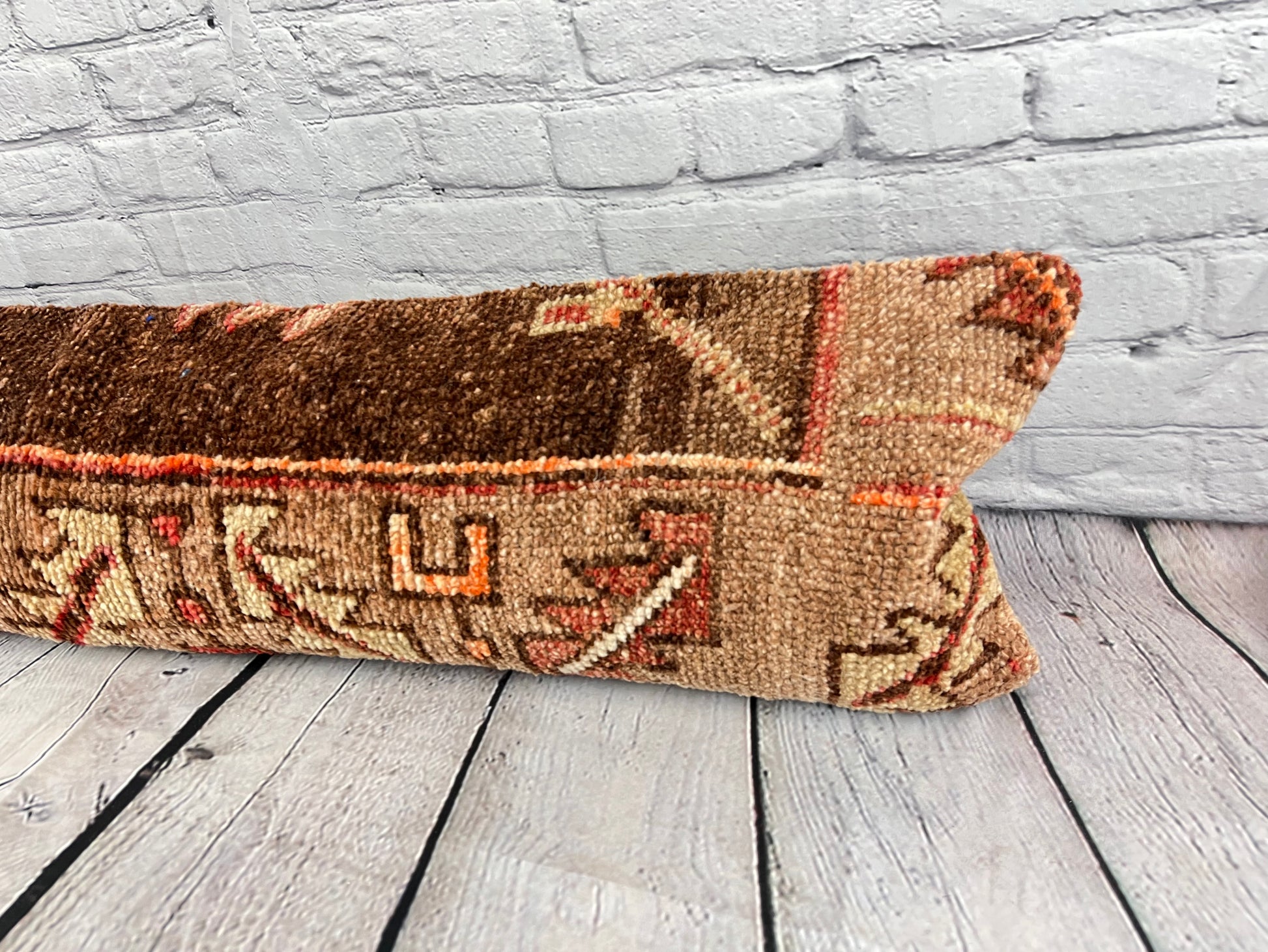 12 x 46 Lumbar Rug Pillow Bohemian Chic Turkish Pillow Cushion Cover #7789