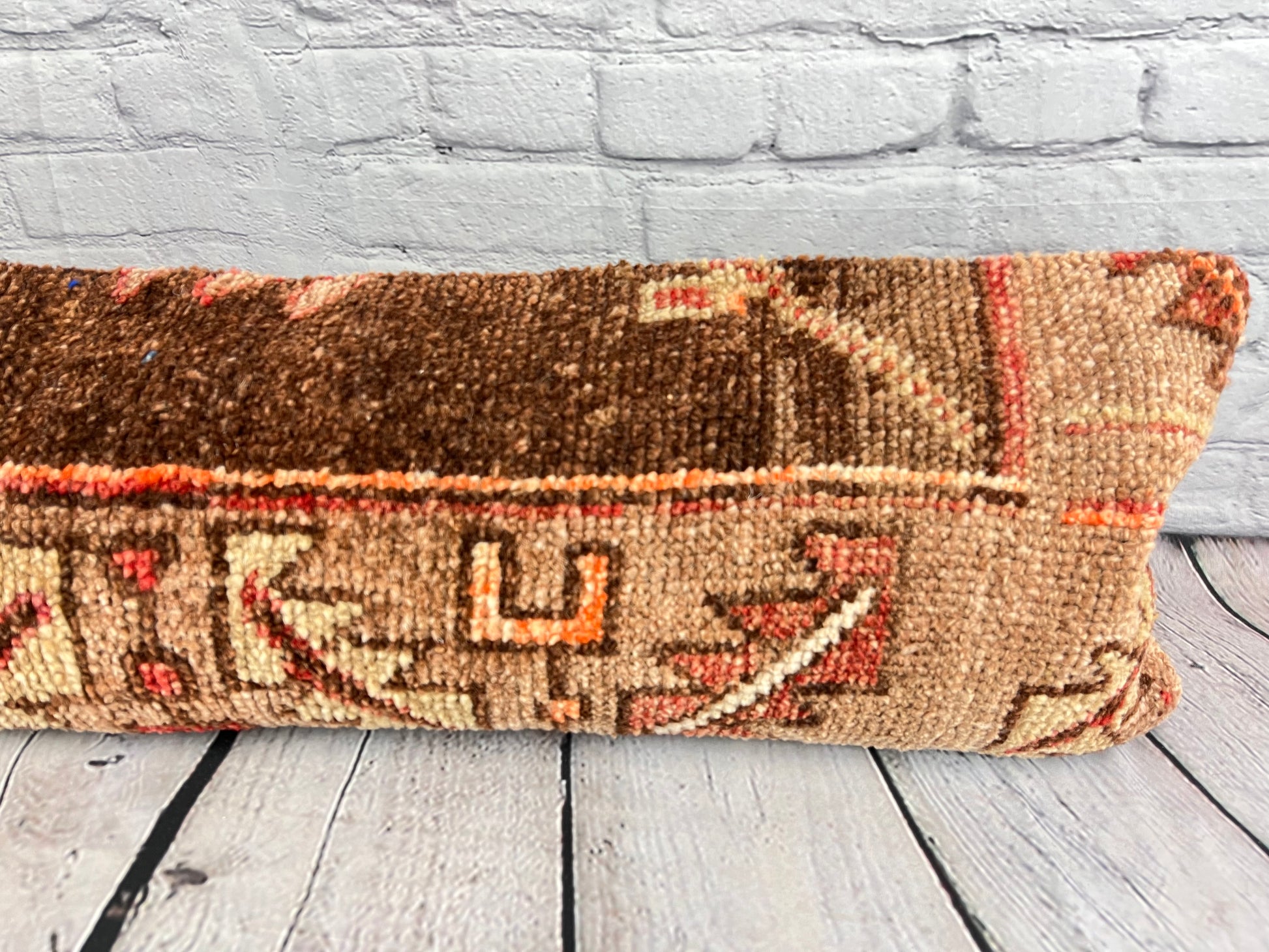 12 x 46 Lumbar Rug Pillow Bohemian Chic Turkish Pillow Cushion Cover #7789