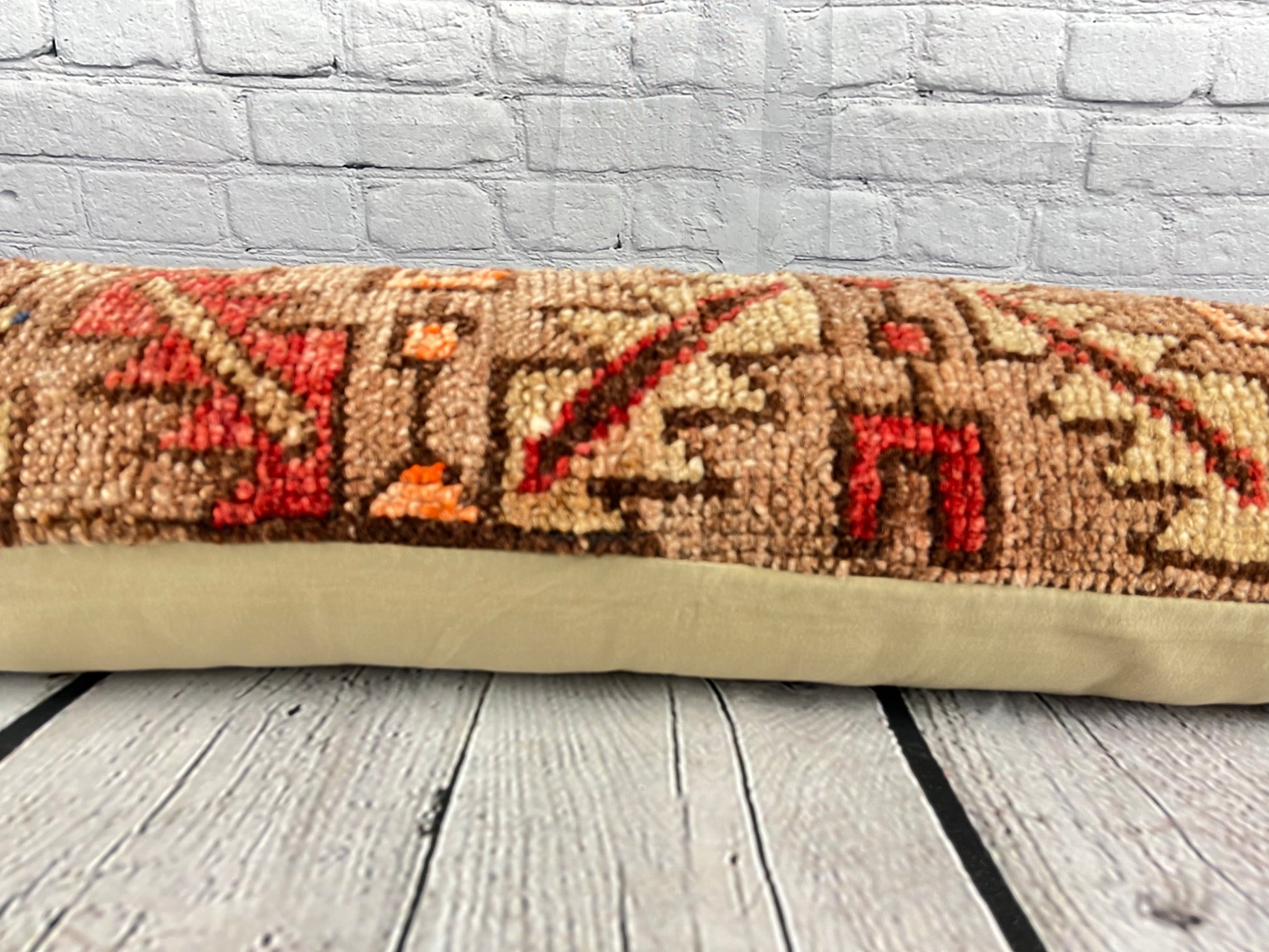 12 x 46 Lumbar Rug Pillow Bohemian Chic Turkish Pillow Cushion Cover #7789