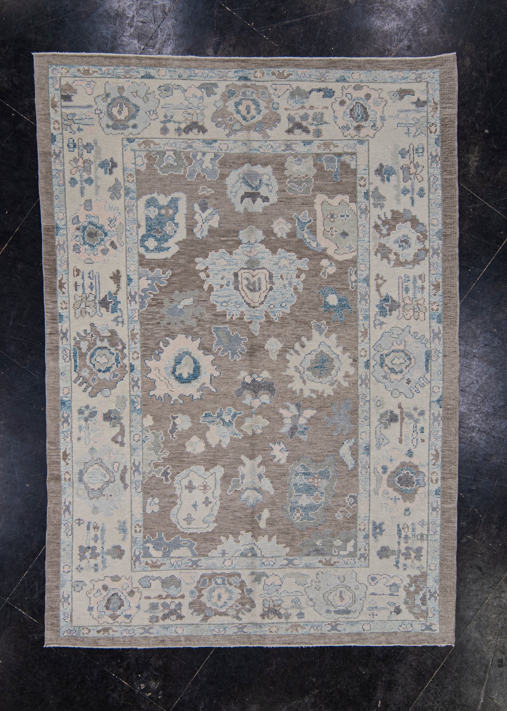 Turkish Oushak Rug 6'2" x 8'8" #7598