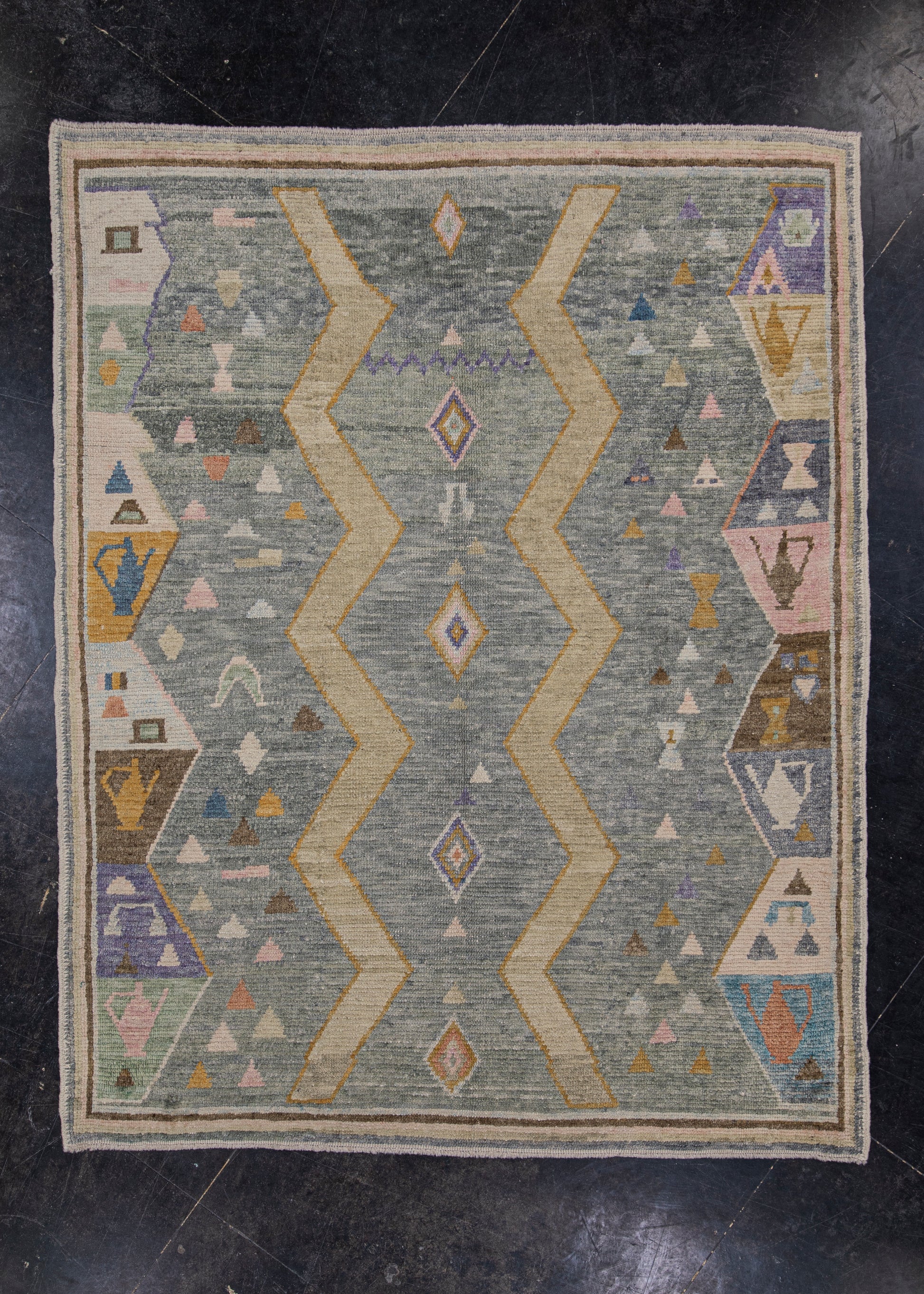 Turkish Oushak Rug 5'6" x 6'10" #4574