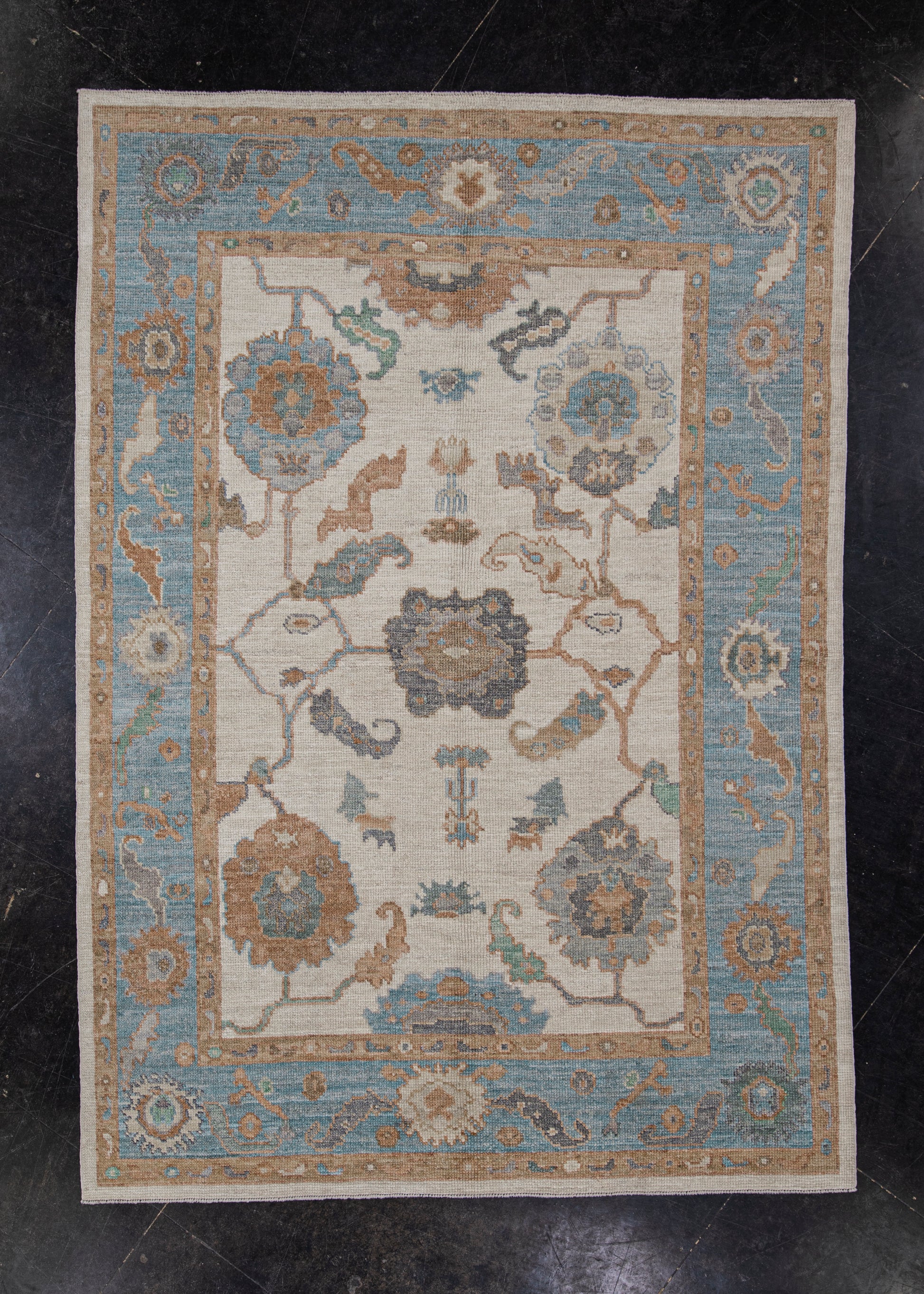 Turkish Oushak Rug 5'2" x 7'5" #11685