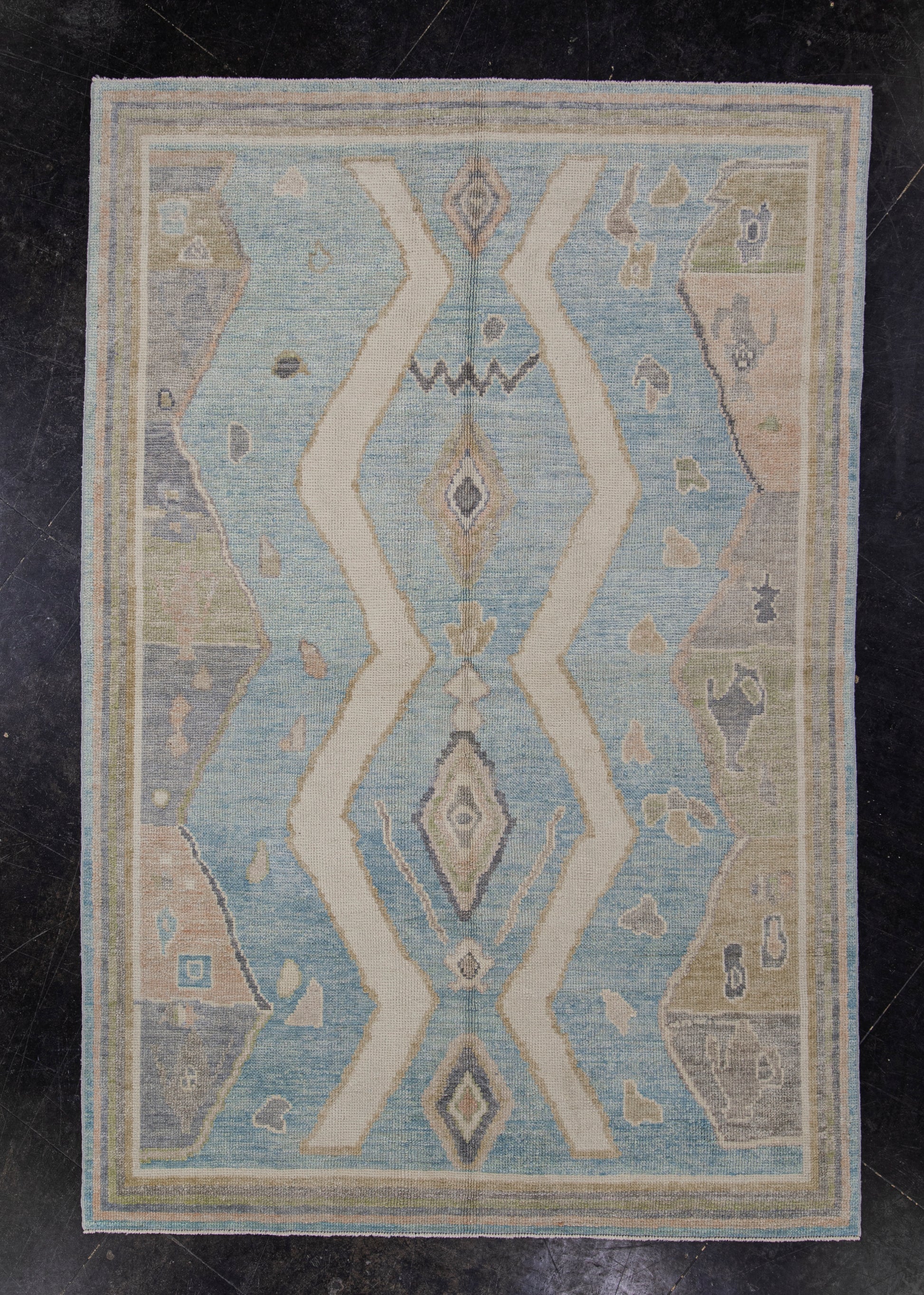 Turkish Oushak Rug 4'10" x 7'2" #12080
