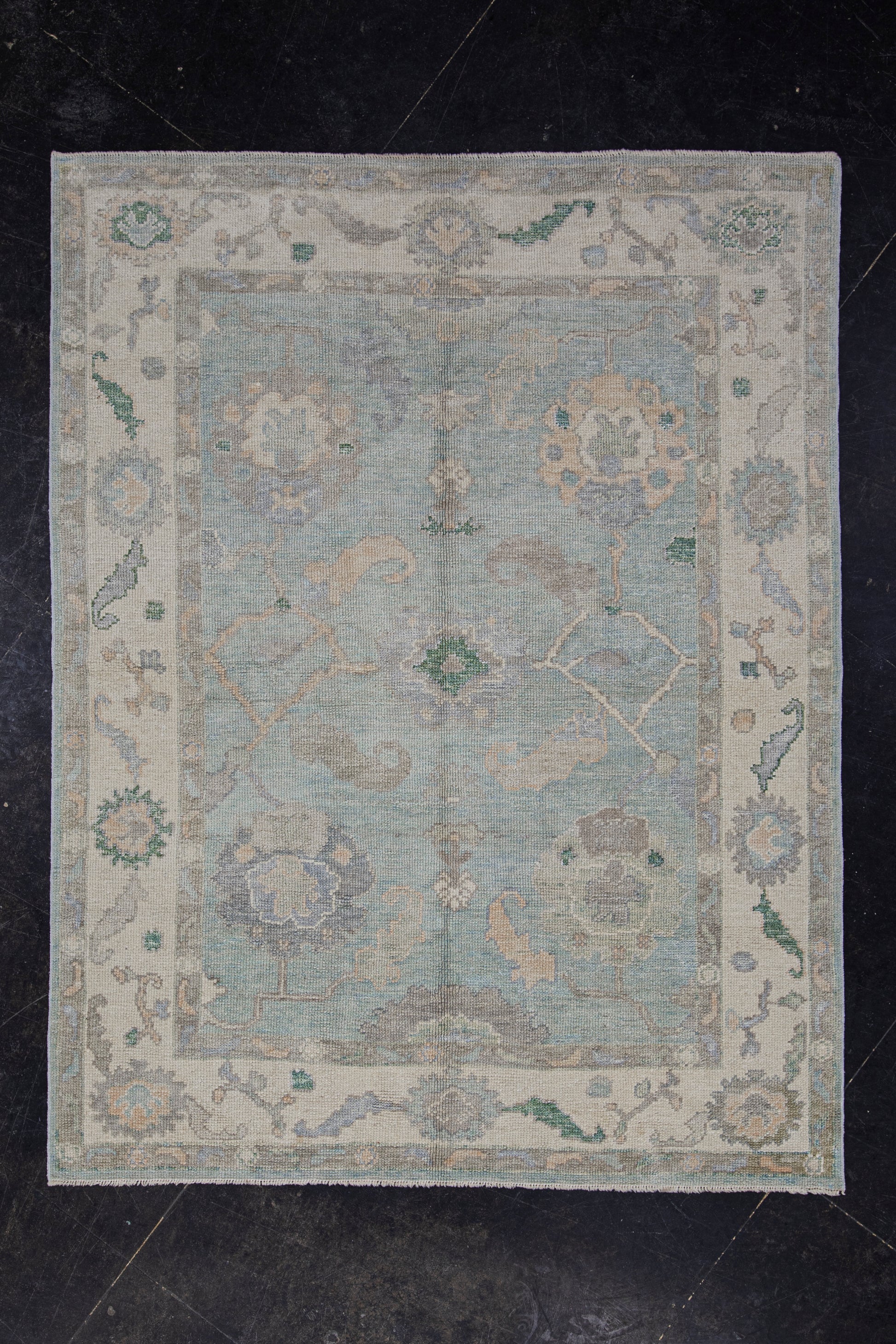 Turkish Oushak Rug 5'1" x 6'7" #12330