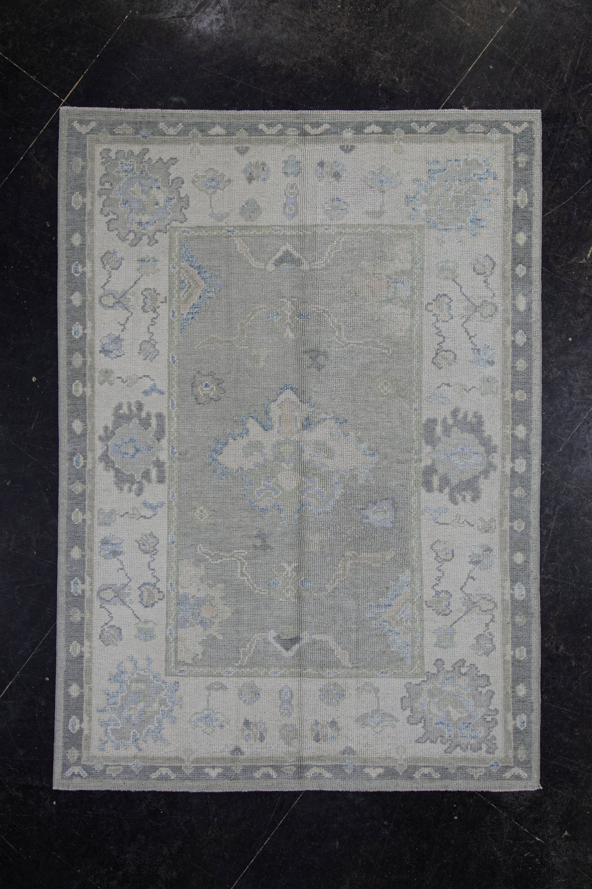 Turkish Oushak Rug 4'10" x 6'8" #12139