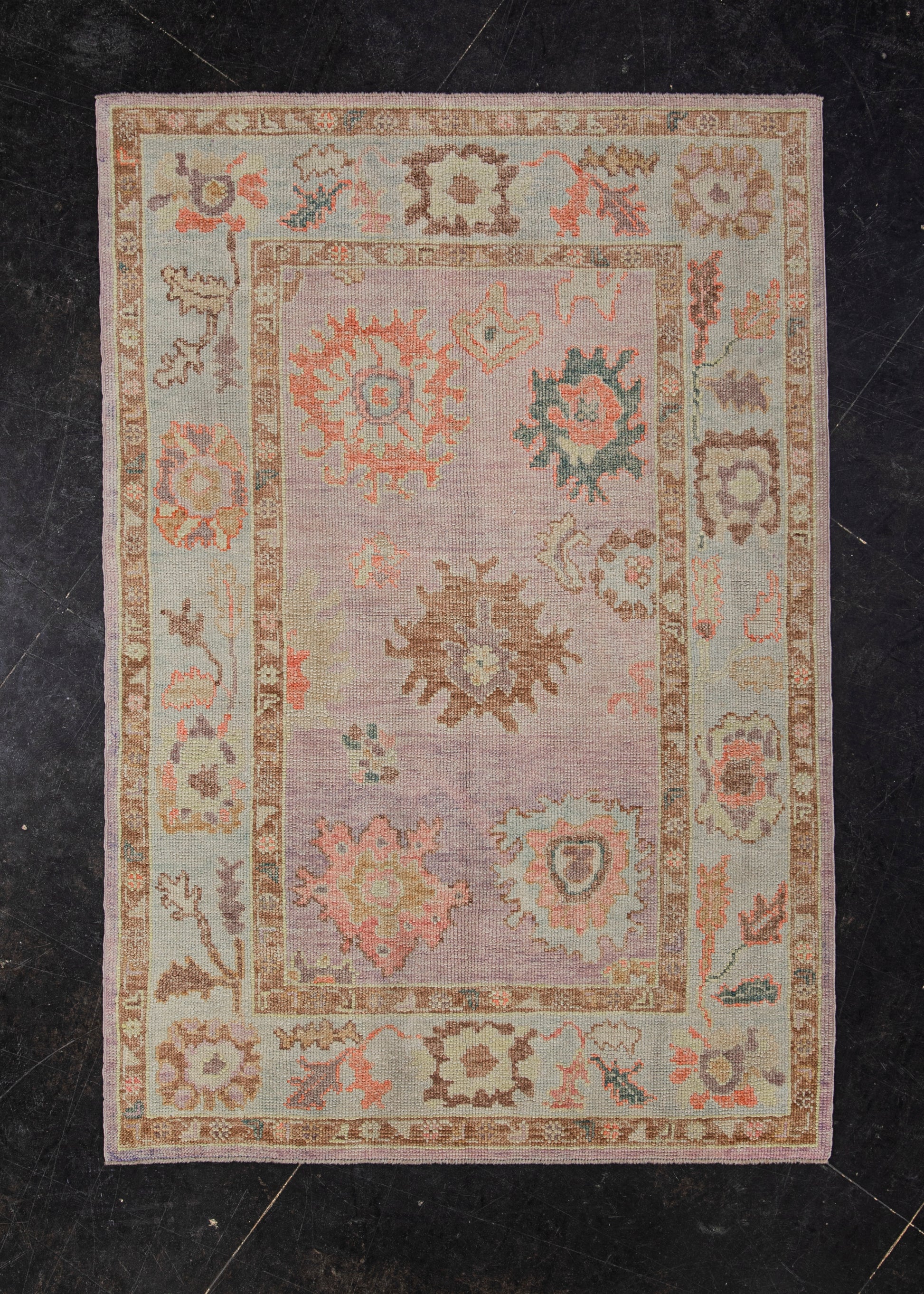 Turkish Oushak Rug 4'2" x 6'1" #2327