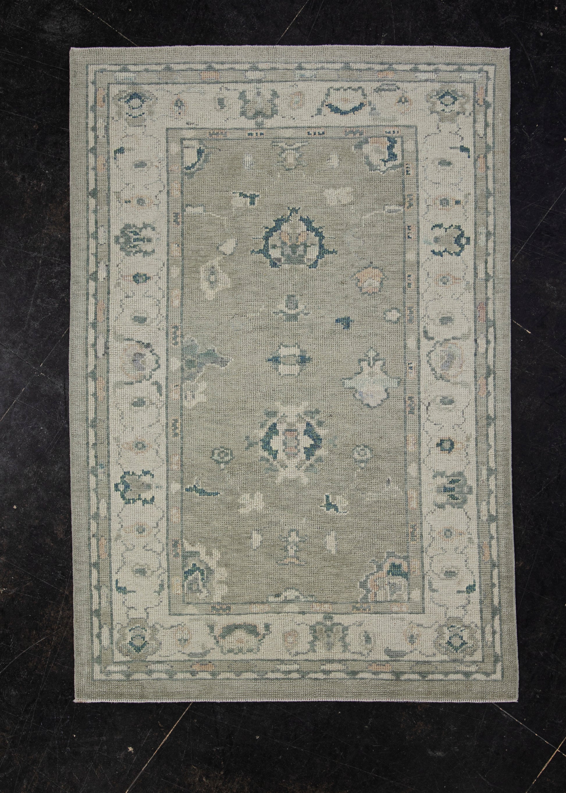 Turkish Oushak Rug 4'1" x 6'1" #12121