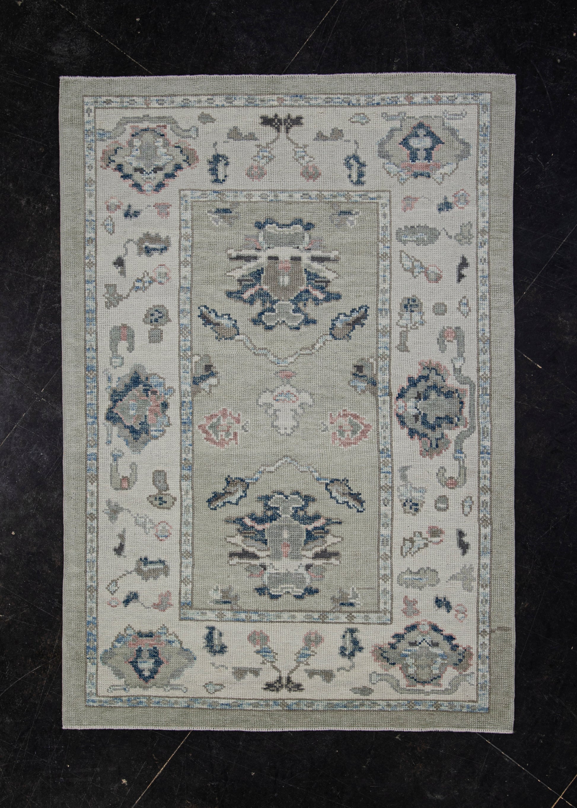 Turkish Oushak Rug 4'1" x 6' #12140