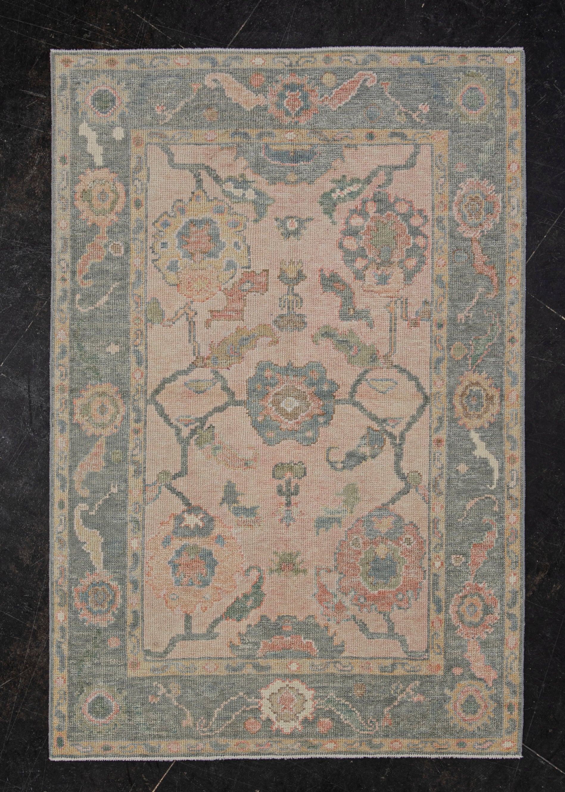 Turkish Oushak Rug 3'10" x 5'8" #12031