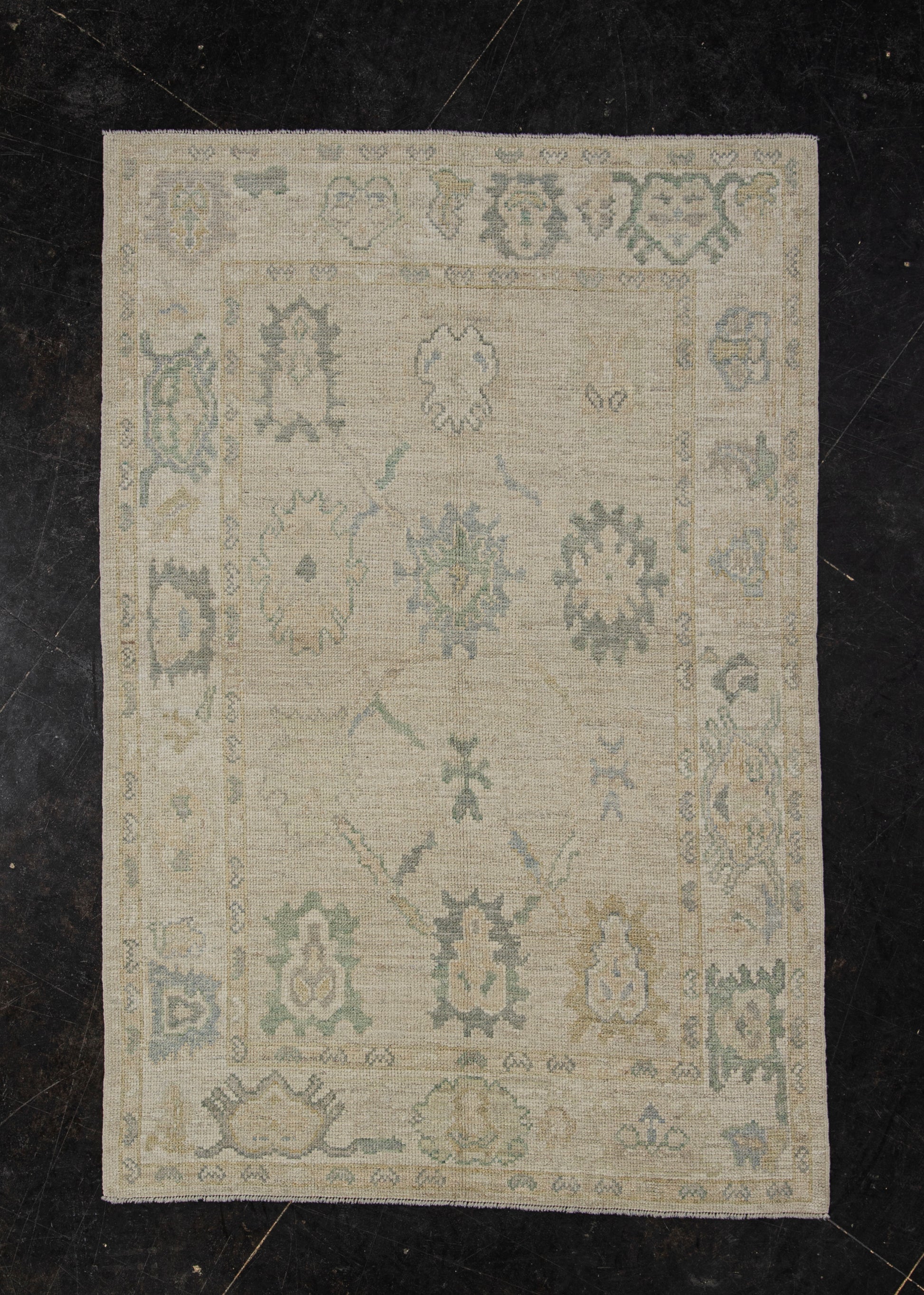 Turkish Oushak Rug 4'1" x 6'1" #11628