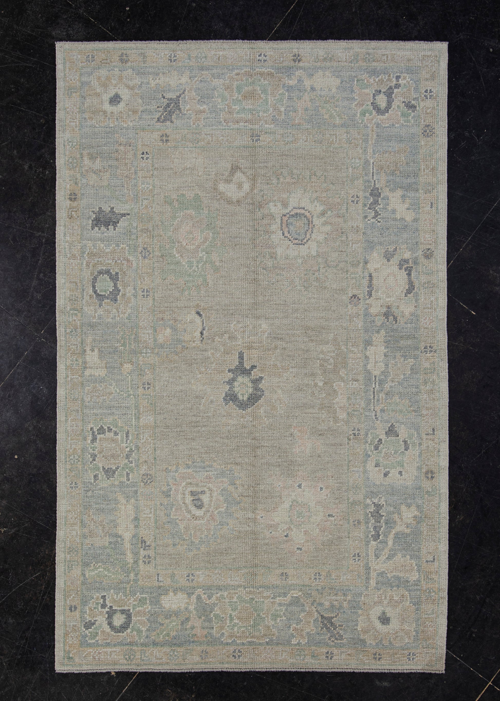 Turkish Oushak Rug 4'2" x 6'7" #11719