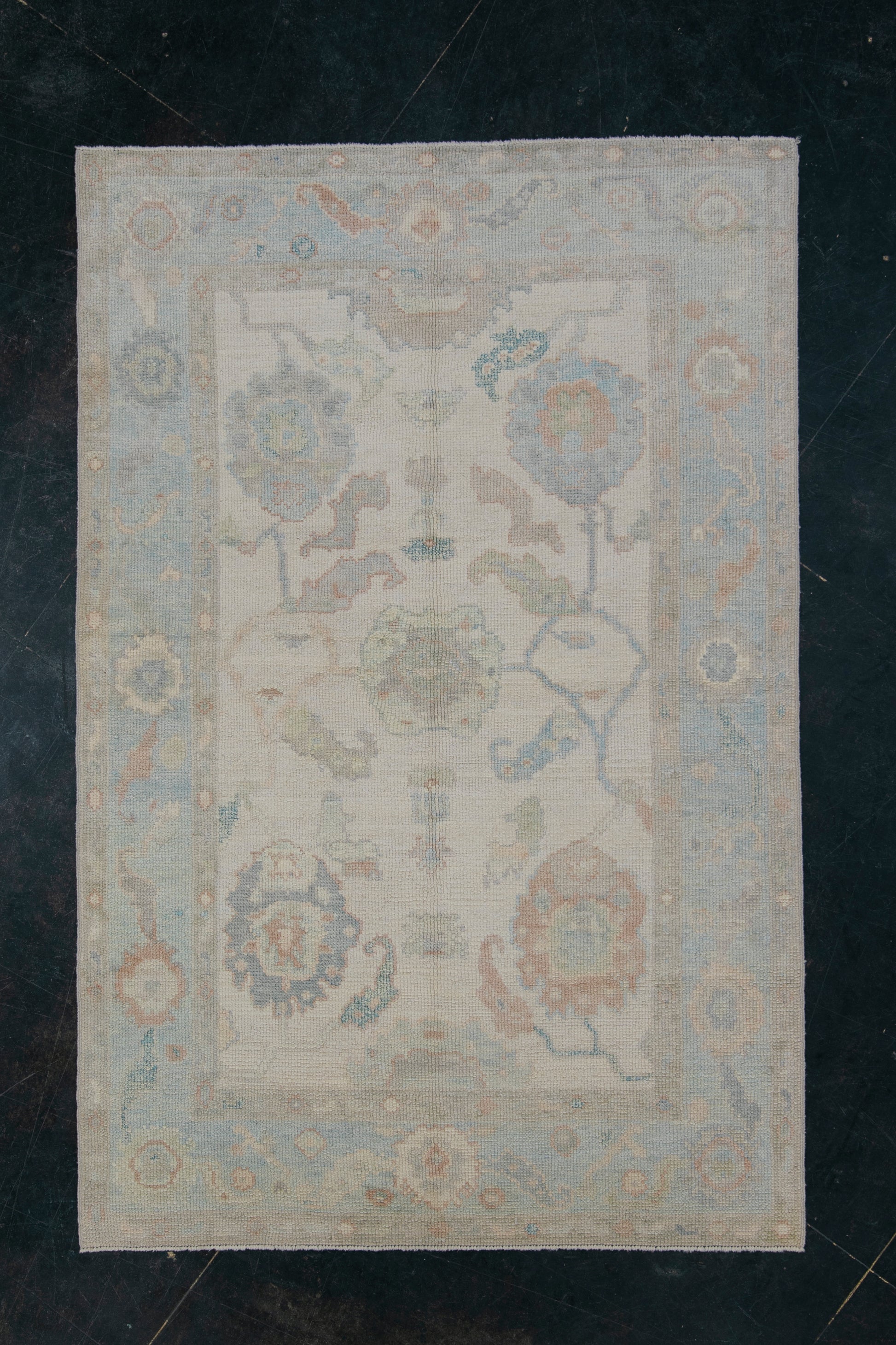 Turkish Oushak Rug 4'1" x 6'3" #12224