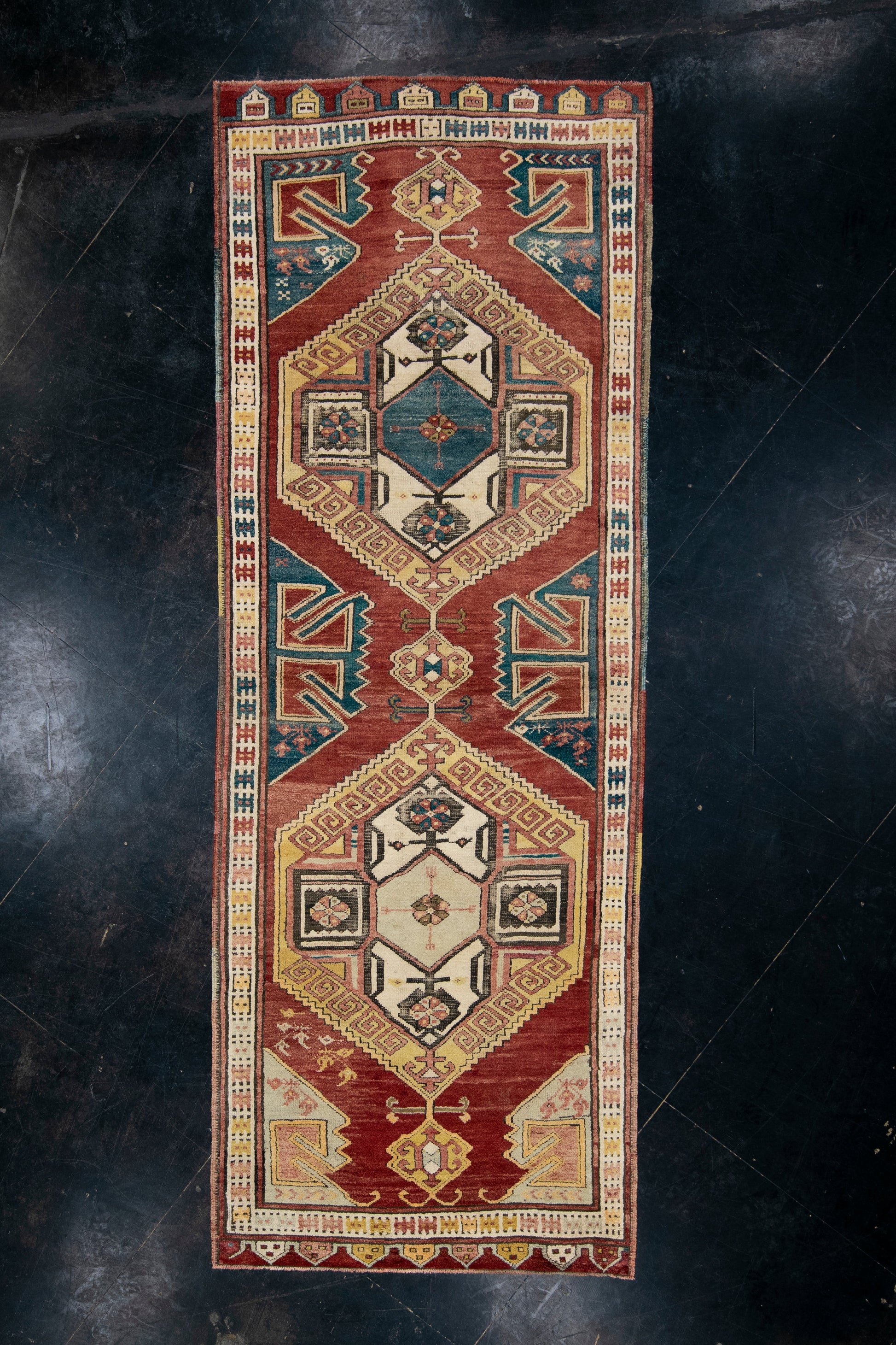 Turkish Vintage Anatolian Rug 3'11" x 10'11" #11982