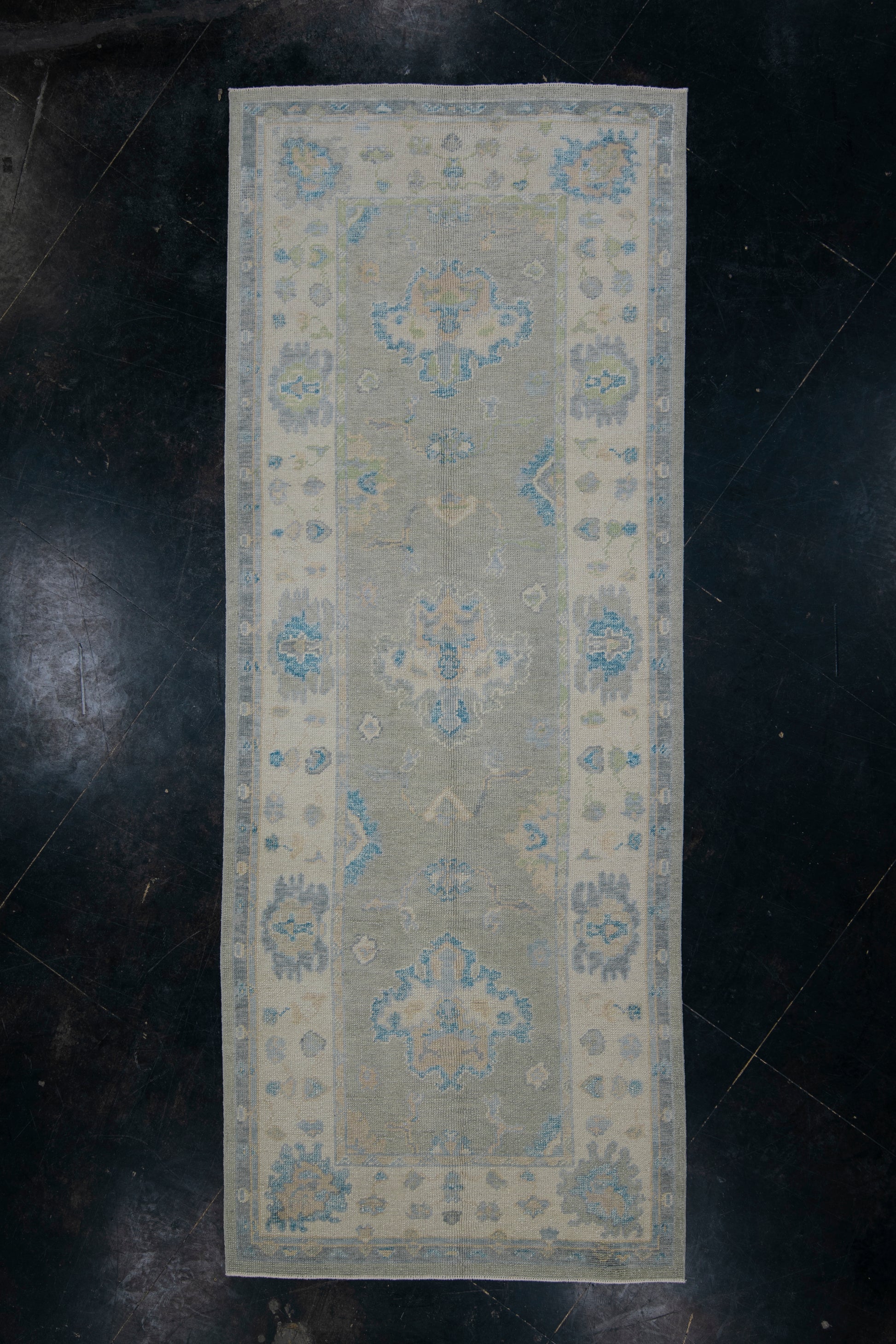 Turkish Oushak Rug 3'11" x 10'3" #11950