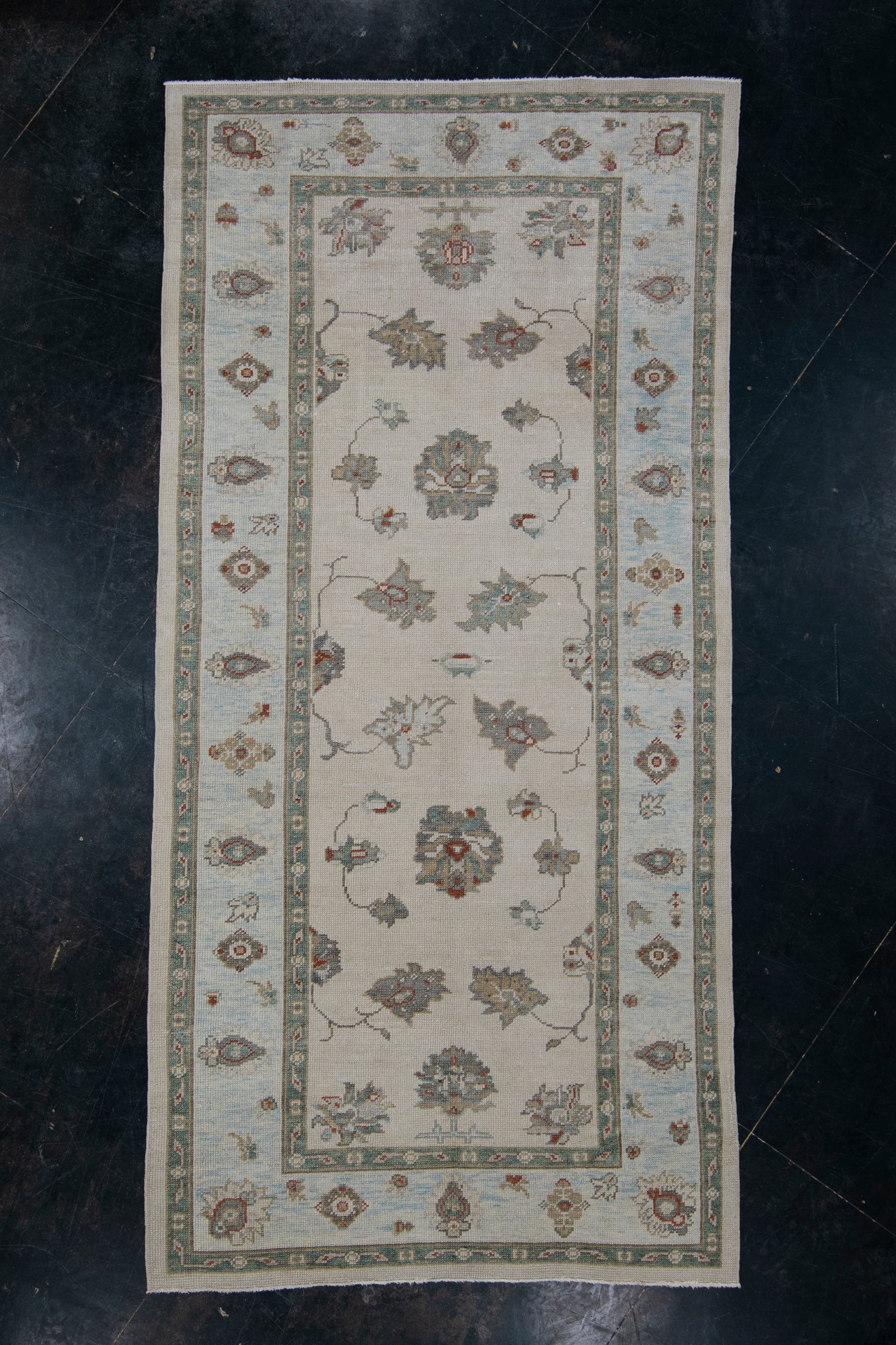 Turkish Oushak Rug 4'6" x 9'3" #2378