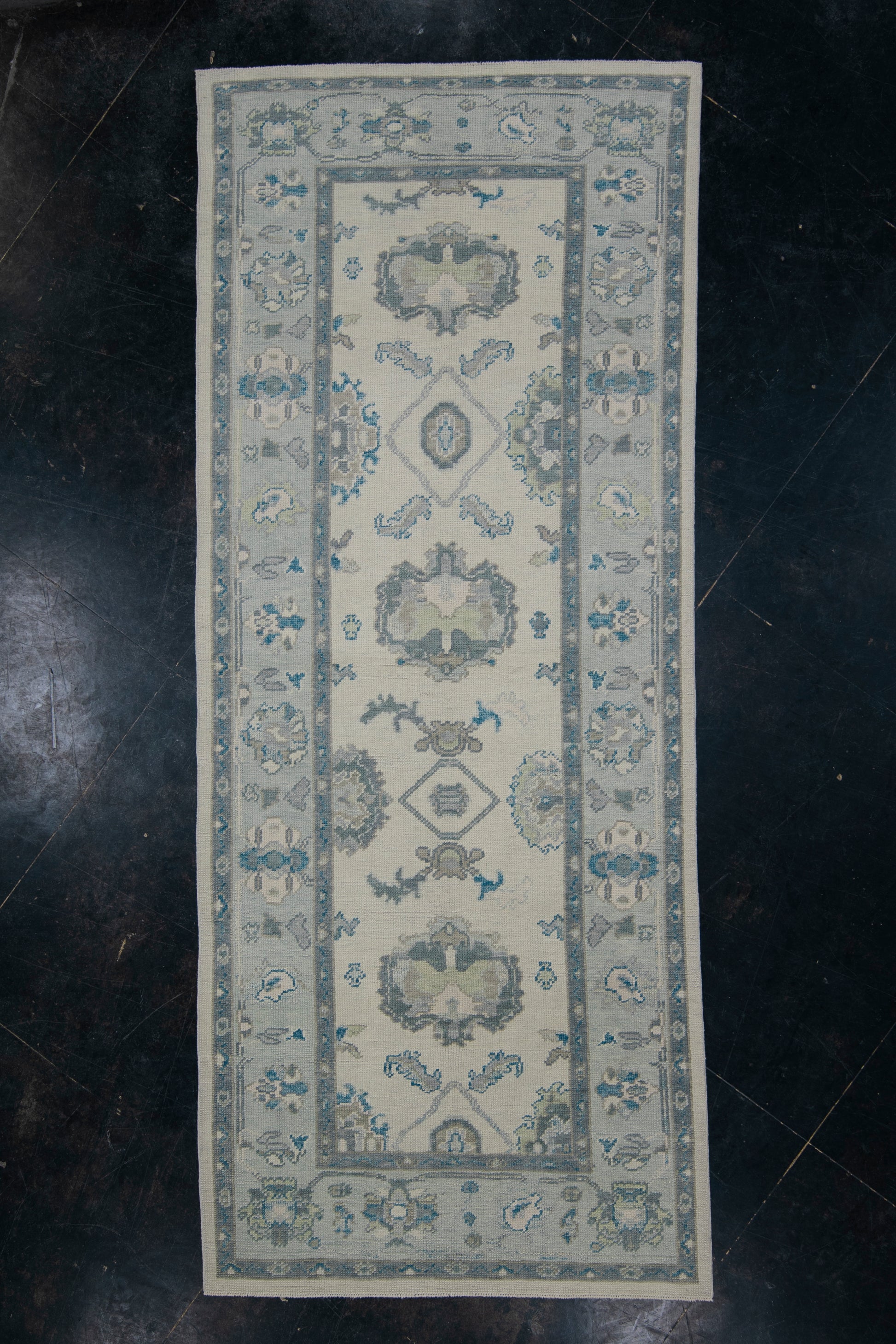 Turkish Oushak Rug 3'10" x 9'5" #7547