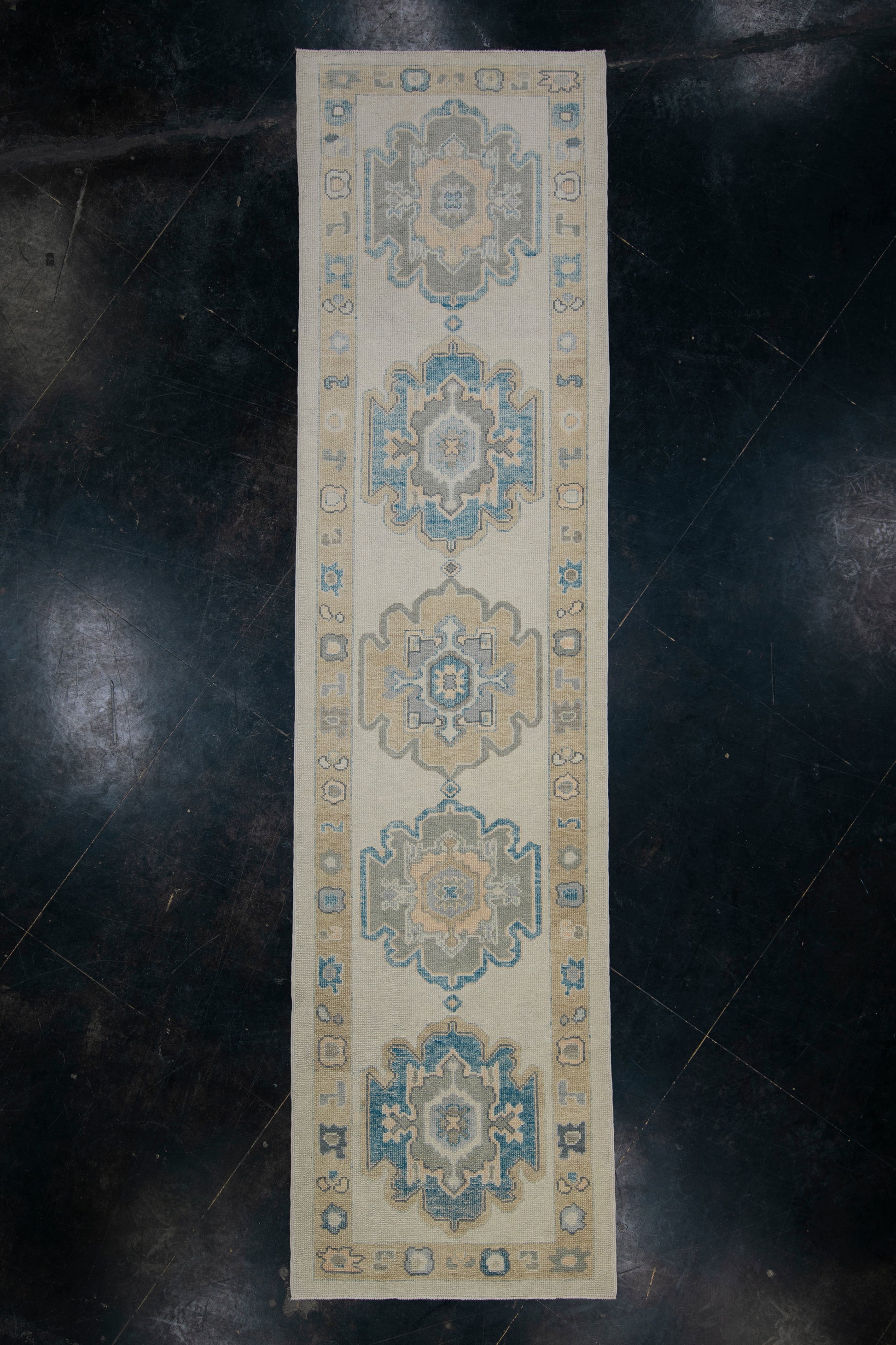 Turkish Oushak Rug 3'1" x 12'3" #7625