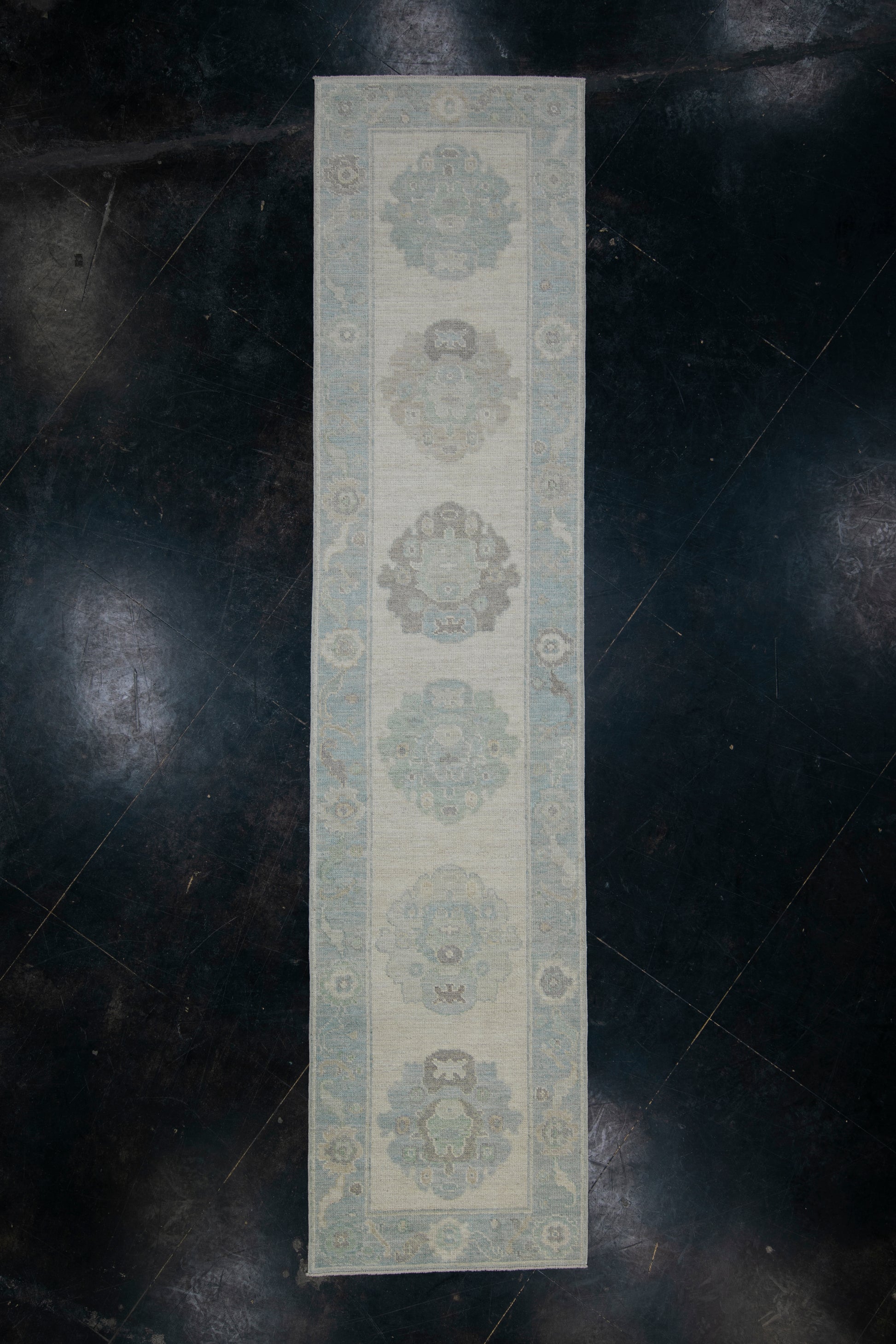 Turkish Oushak Rug 2'9" x 12'1" #11576