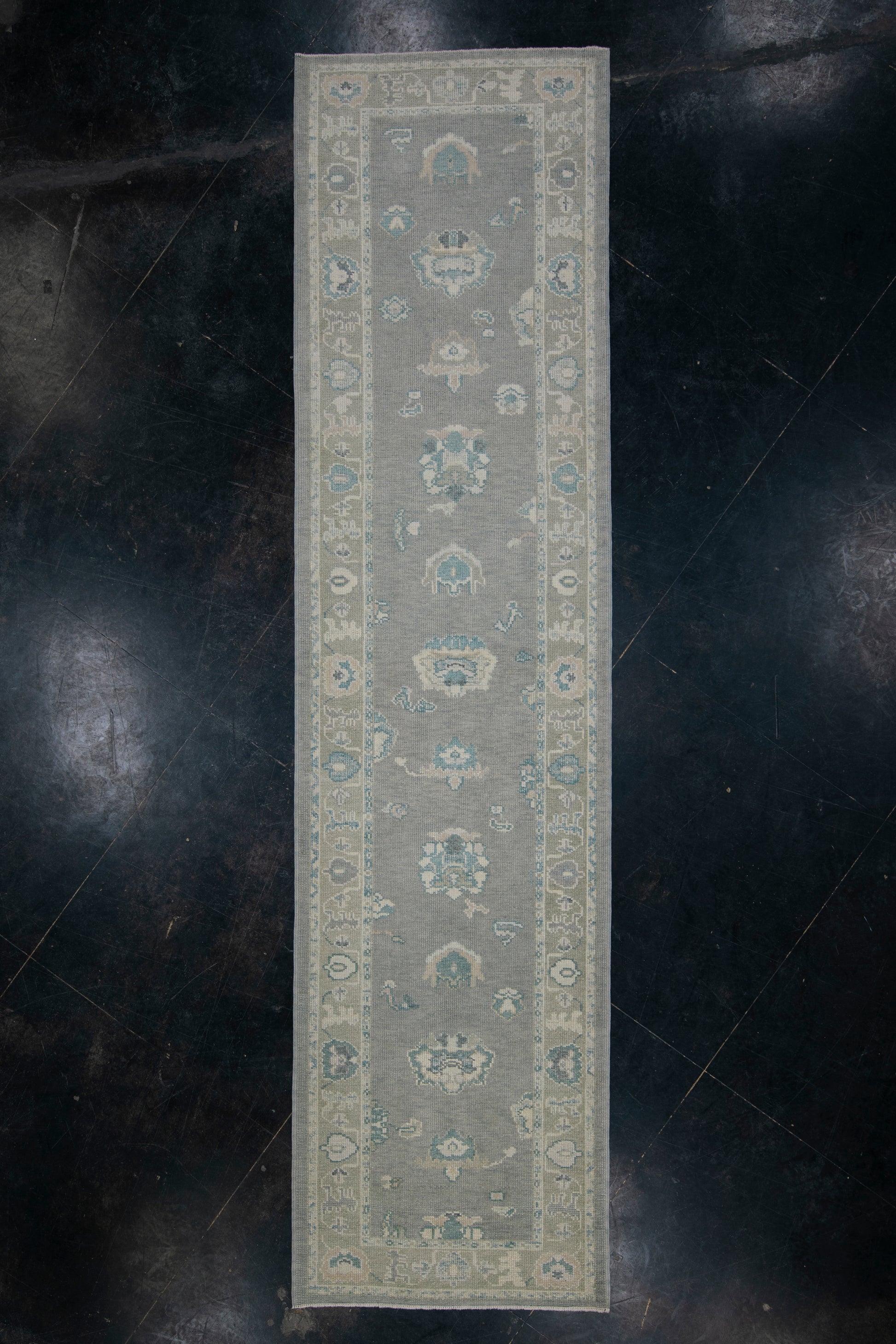 Turkish Oushak Rug 3'1" x 12'3" #11938