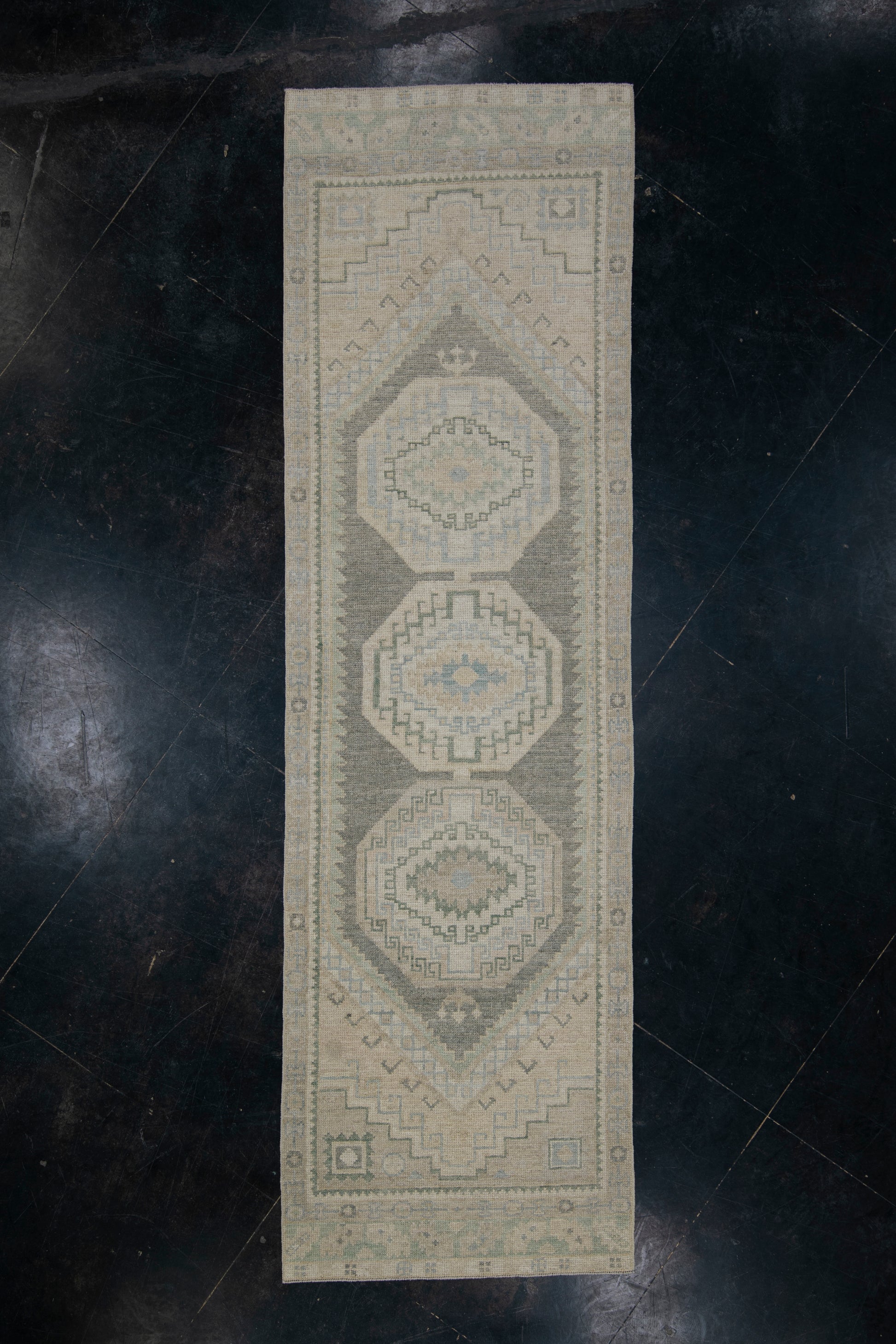 Turkish Oushak Rug 3' x 10'2" #11257