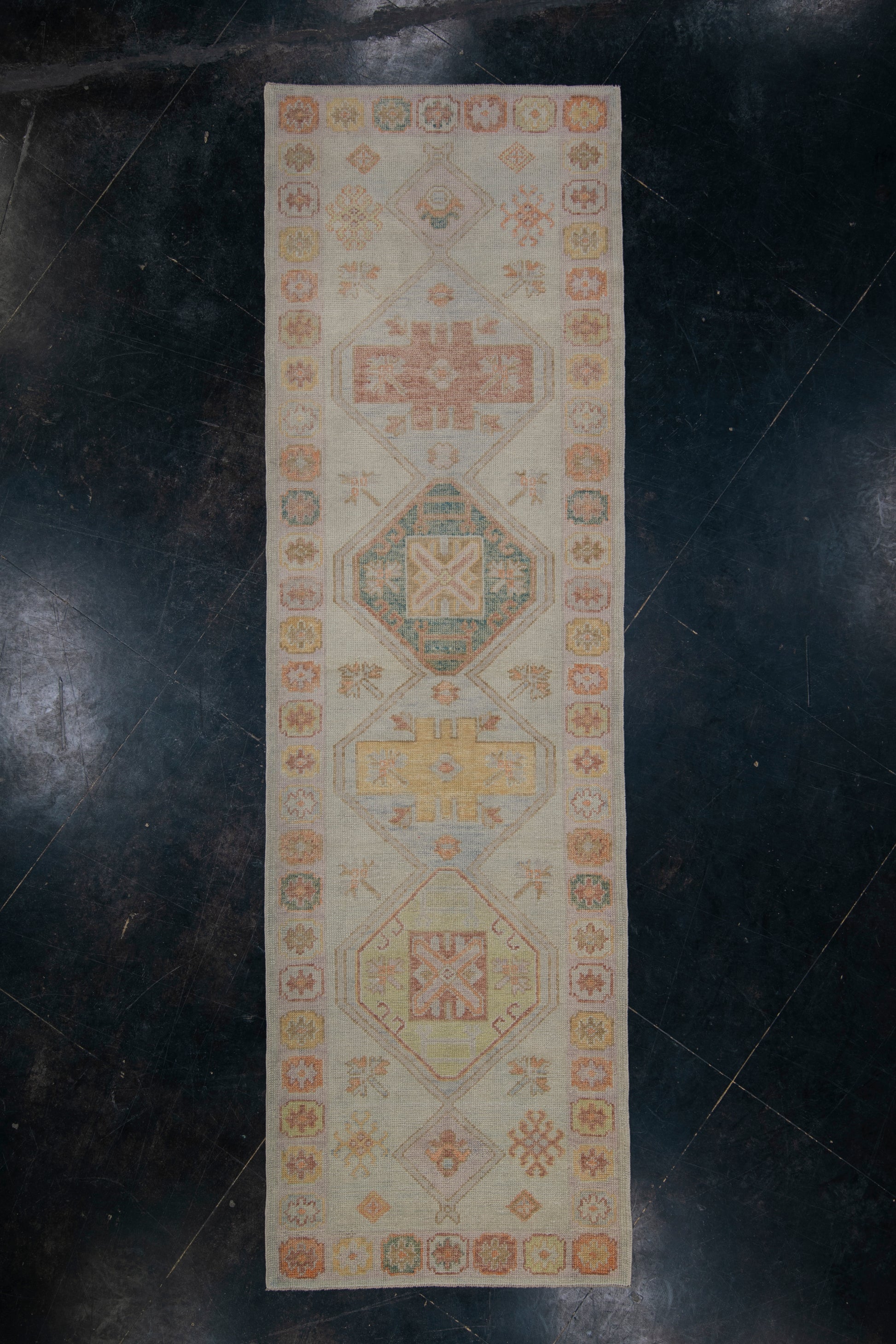 Turkish Oushak Rug 3'2" x 10'5" #2239