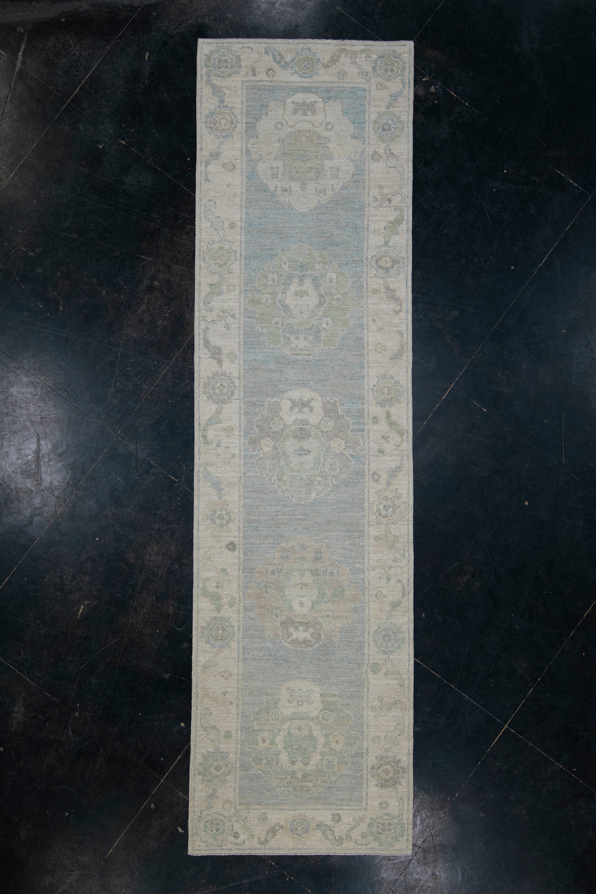 Turkish Oushak Rug 2'9" x 10'1" #11657