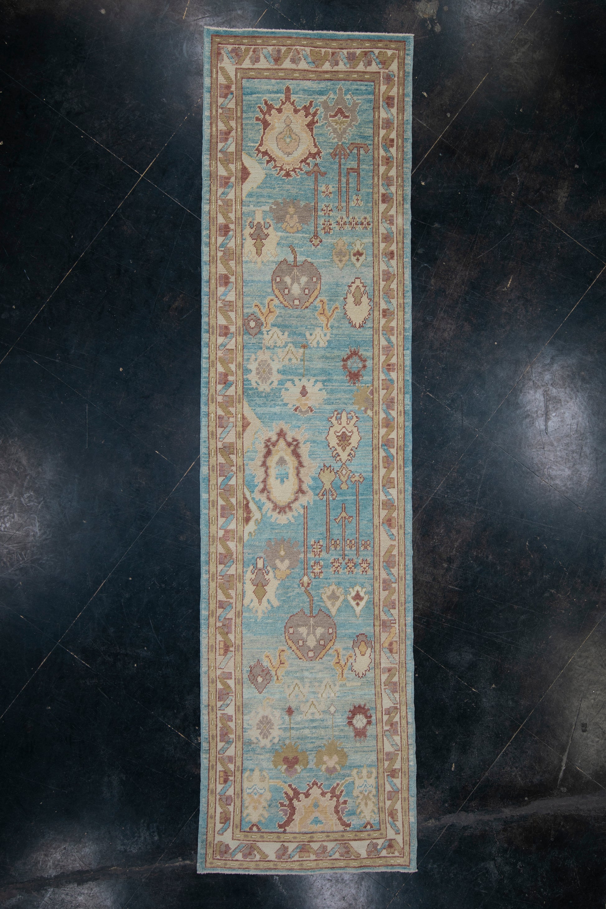 Turkish Oushak Rug 3' x 11'11" #2238