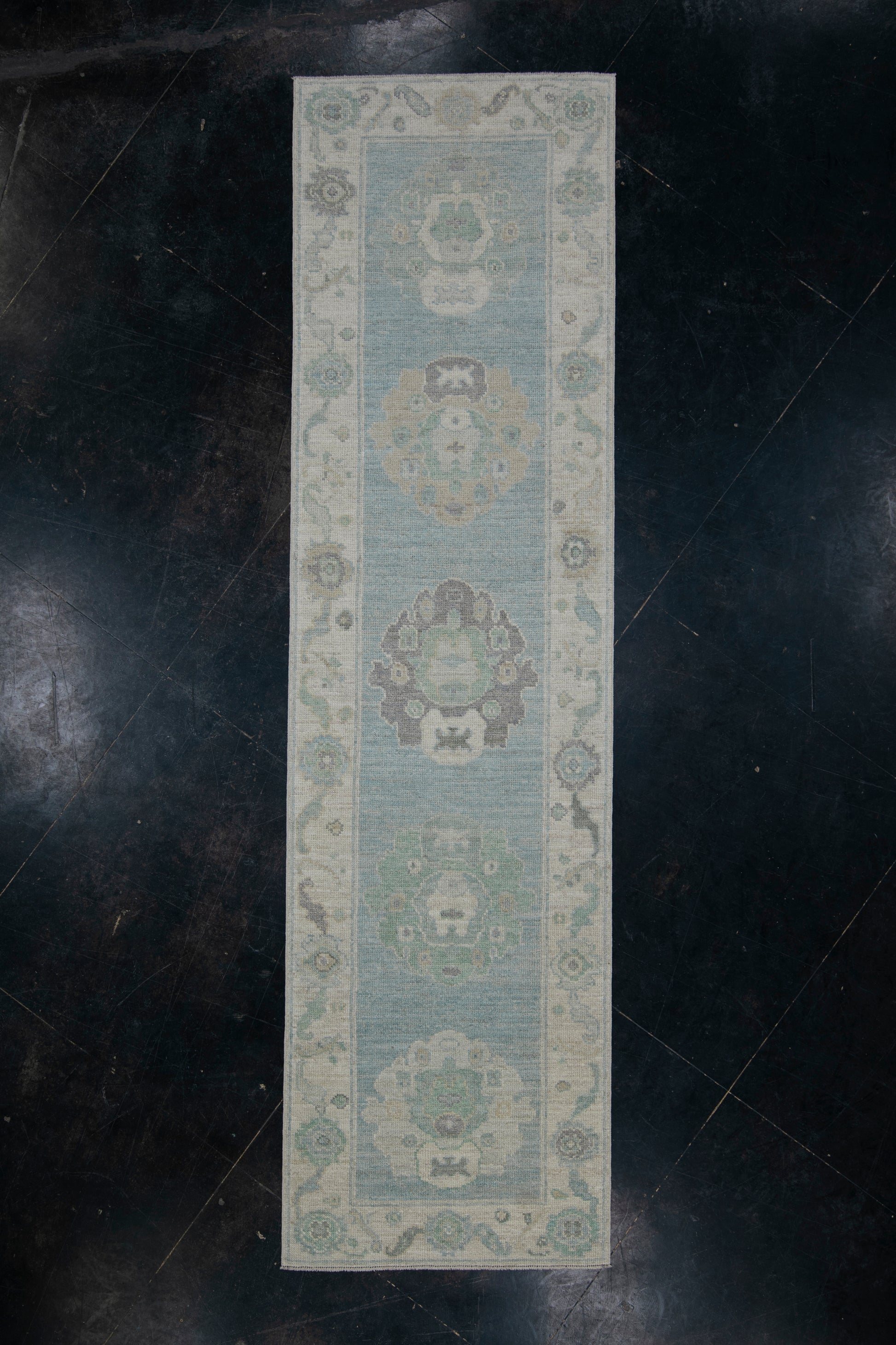 Turkish Oushak Rug 2'9" x 10'2" #11617