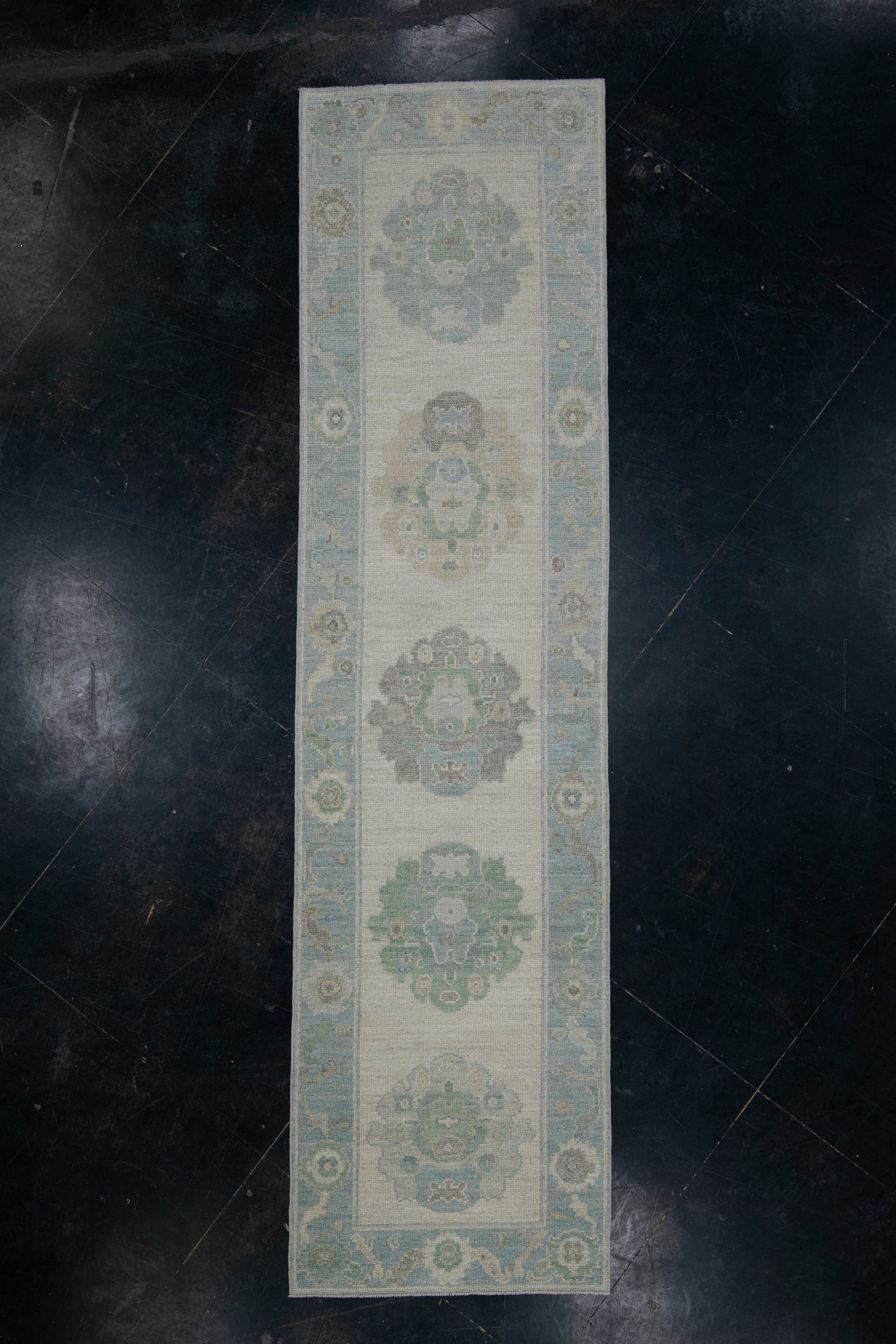 Turkish Oushak Rug 2'9" x 10'5" #11593