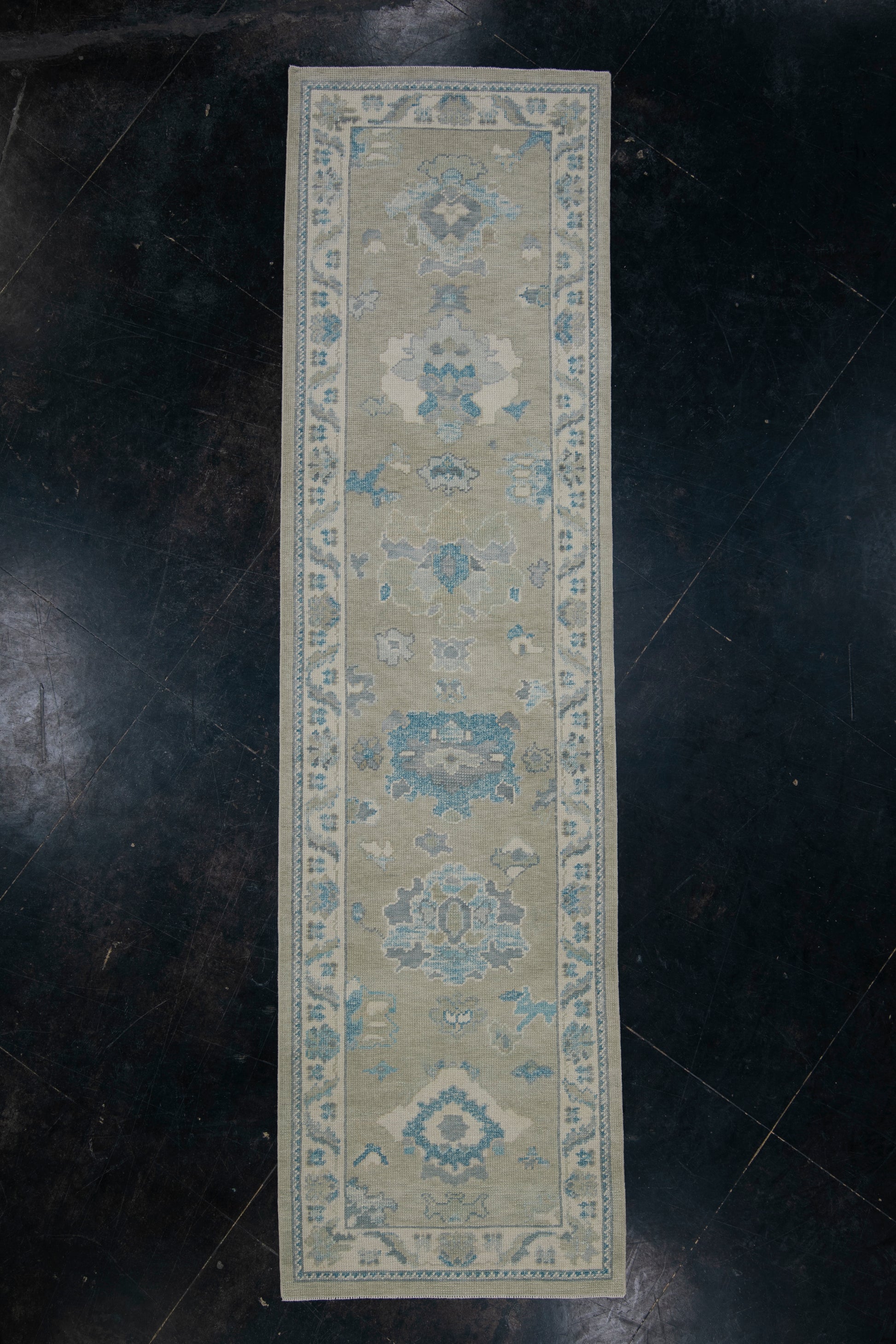 Turkish Oushak Rug 2'8" x 9'11" #11898