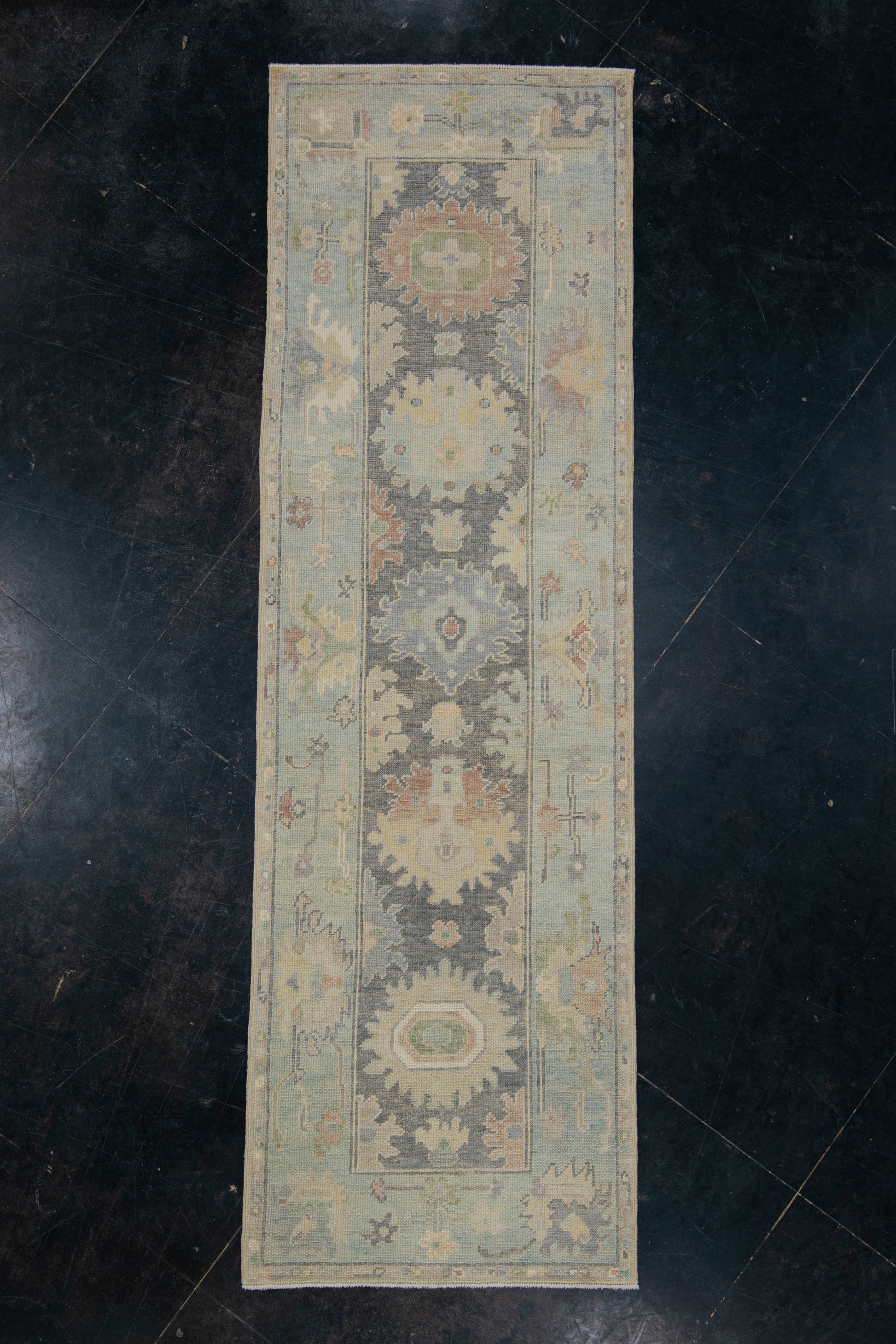 Turkish Oushak Rug 2'9" x 8'10" #12042