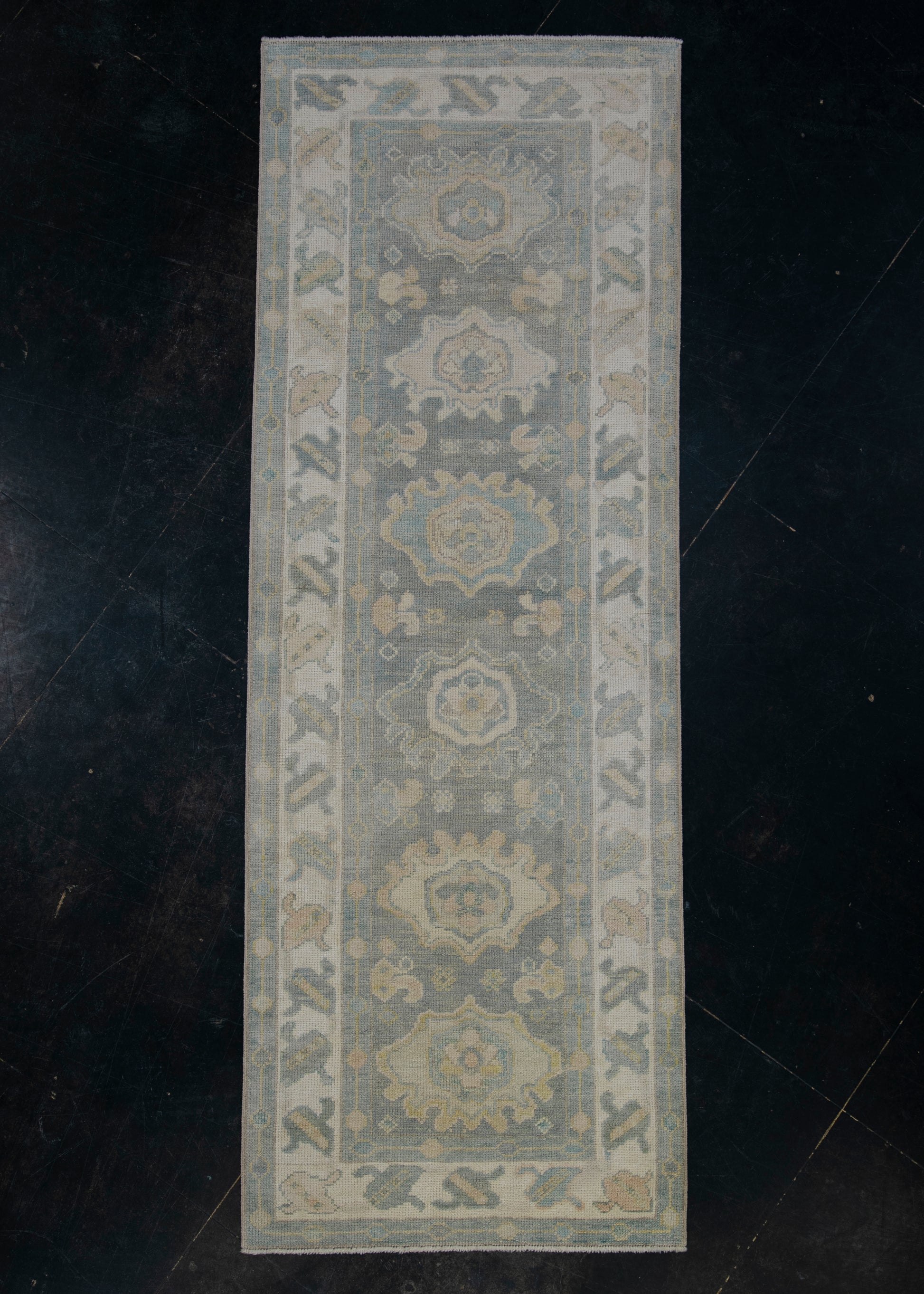Turkish Oushak Rug 3' x 8'3" #12055