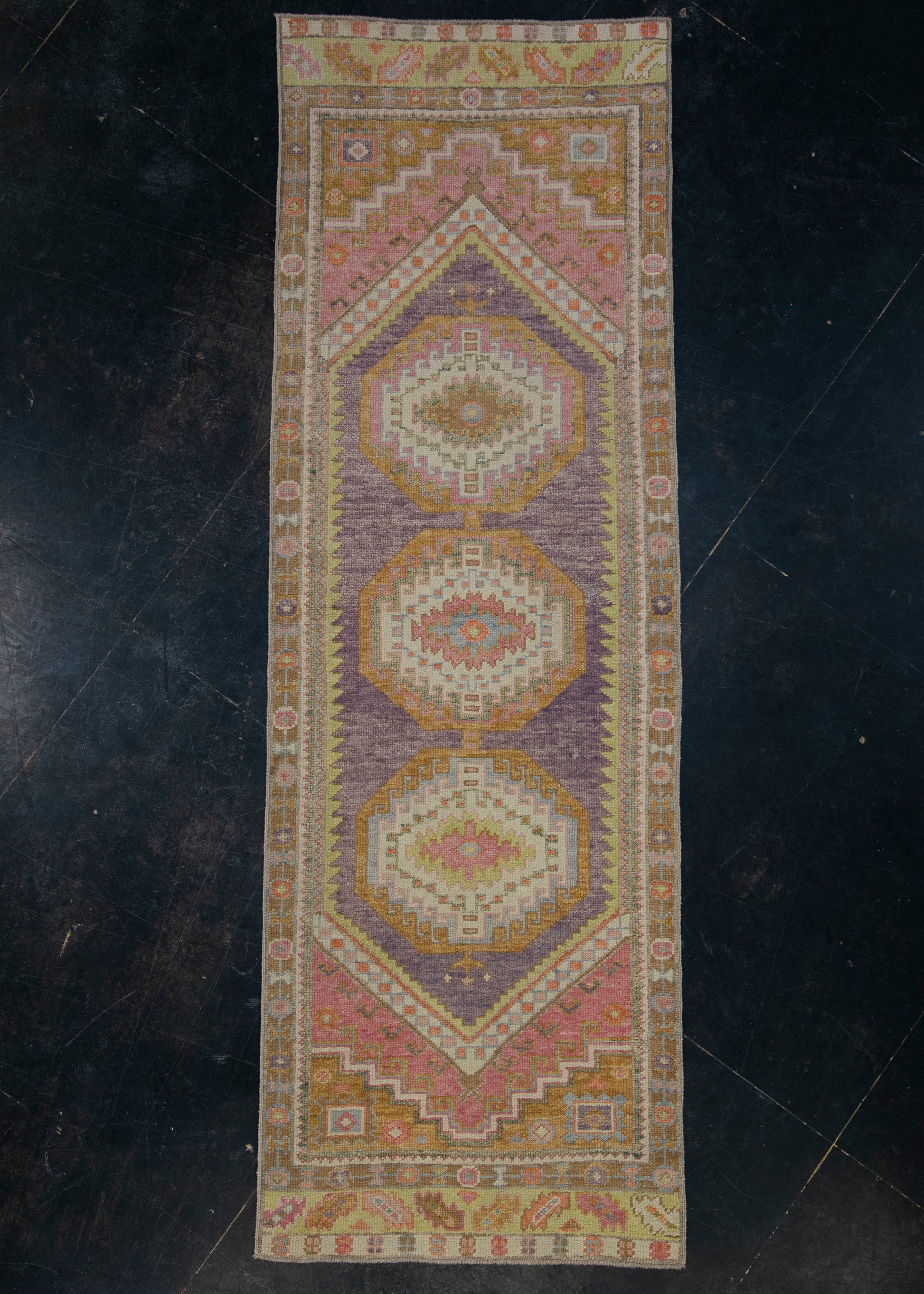 Turkish Oushak Rug 2'10" x 8'8" #2317