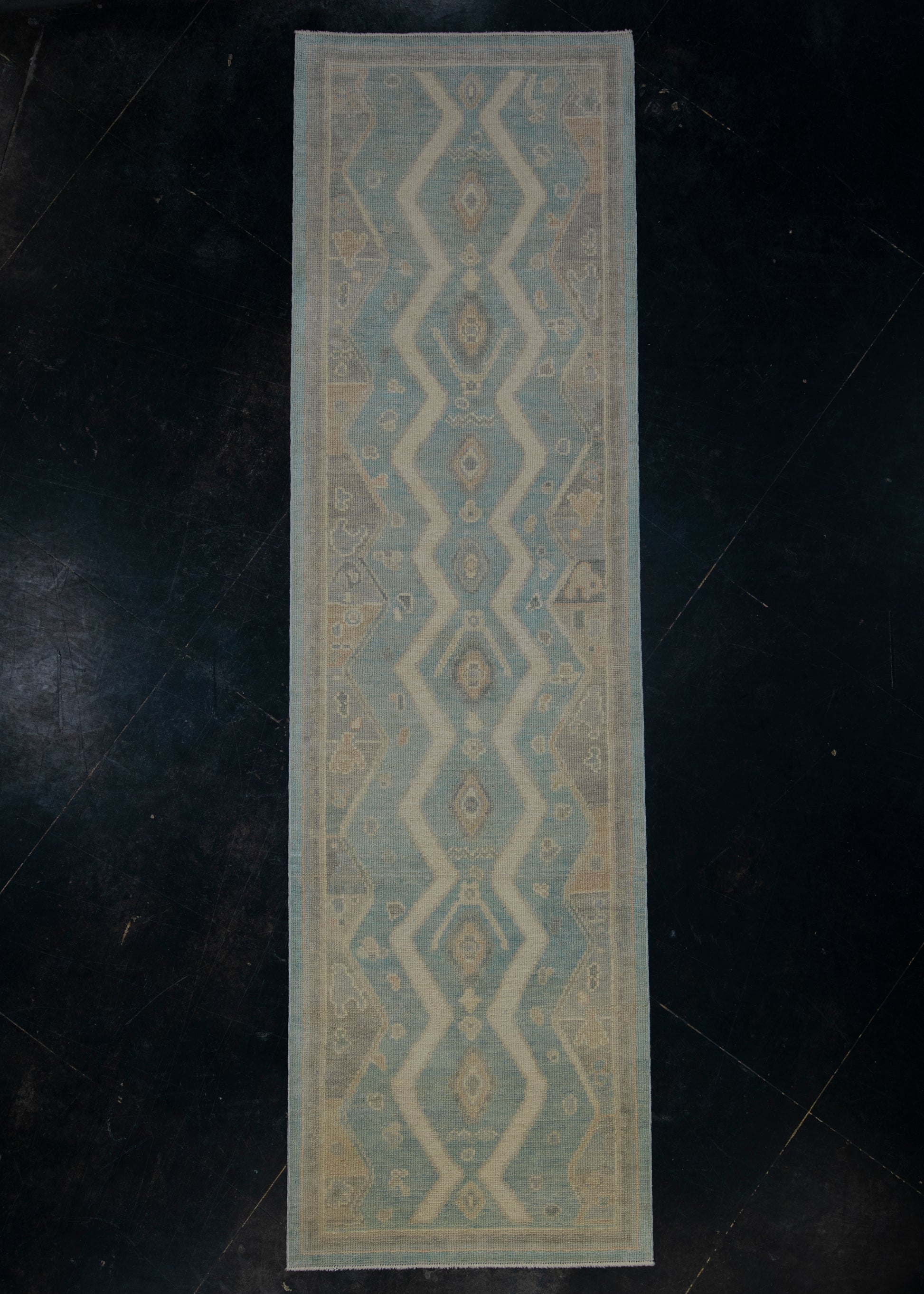 Turkish Oushak Rug 2'9" x 9'8" #12073