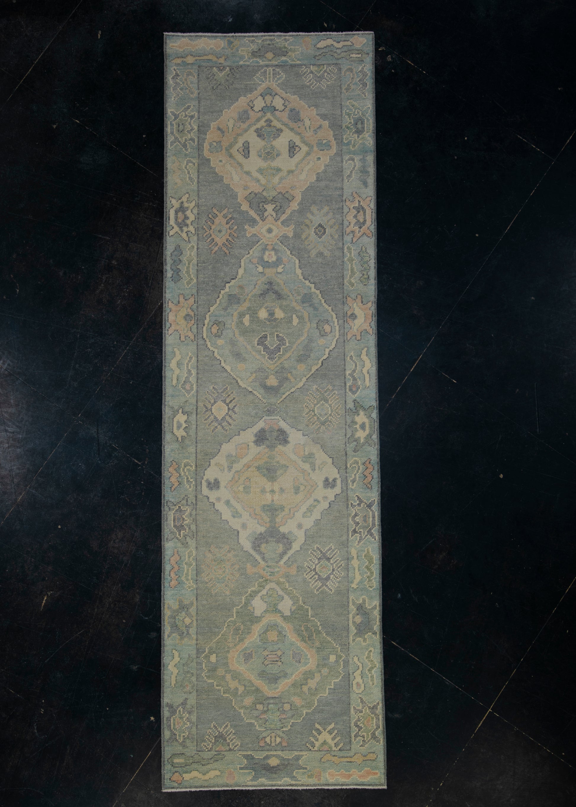 Turkish Oushak Rug 2'8" x 9'1" #12081