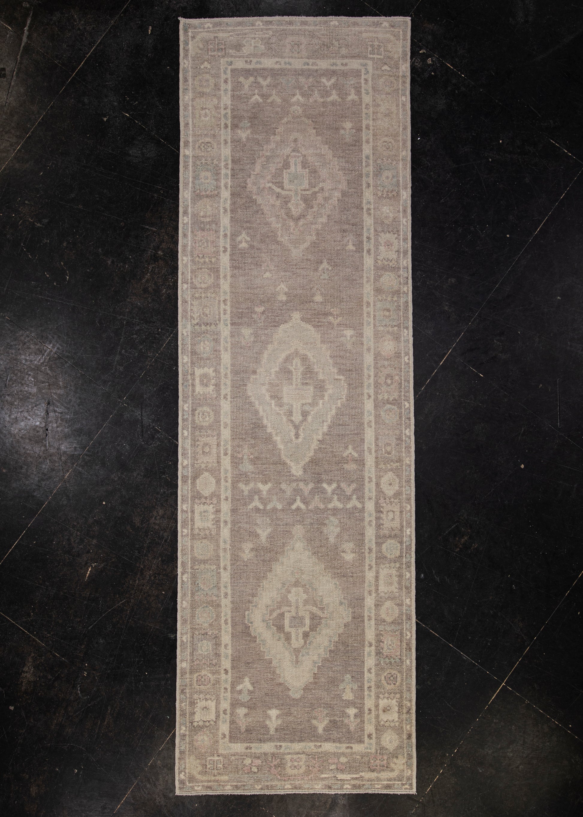 Turkish Oushak Rug 3' x 9'10" #12171