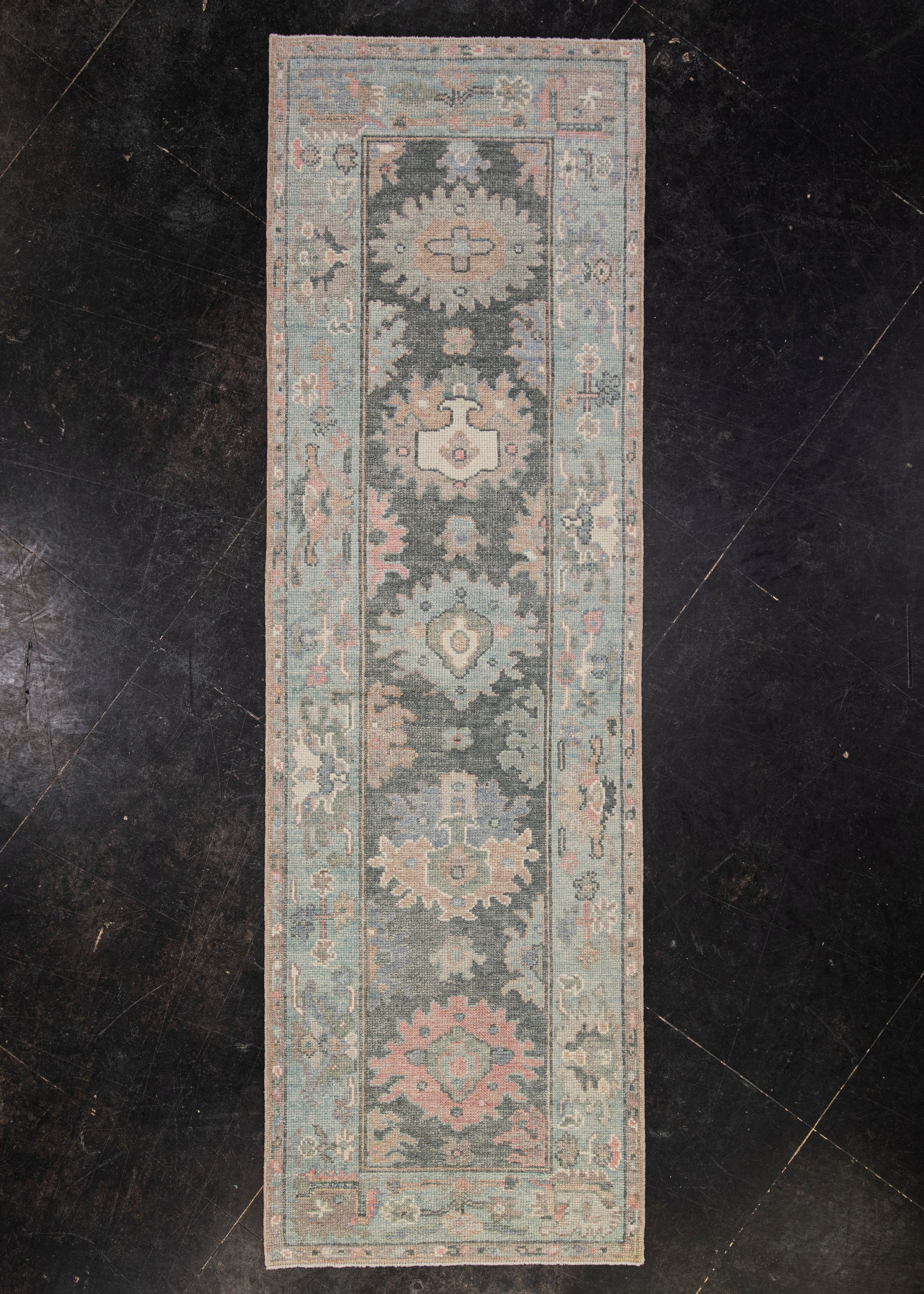 Turkish Oushak Rug 2'10" x 9' #12113