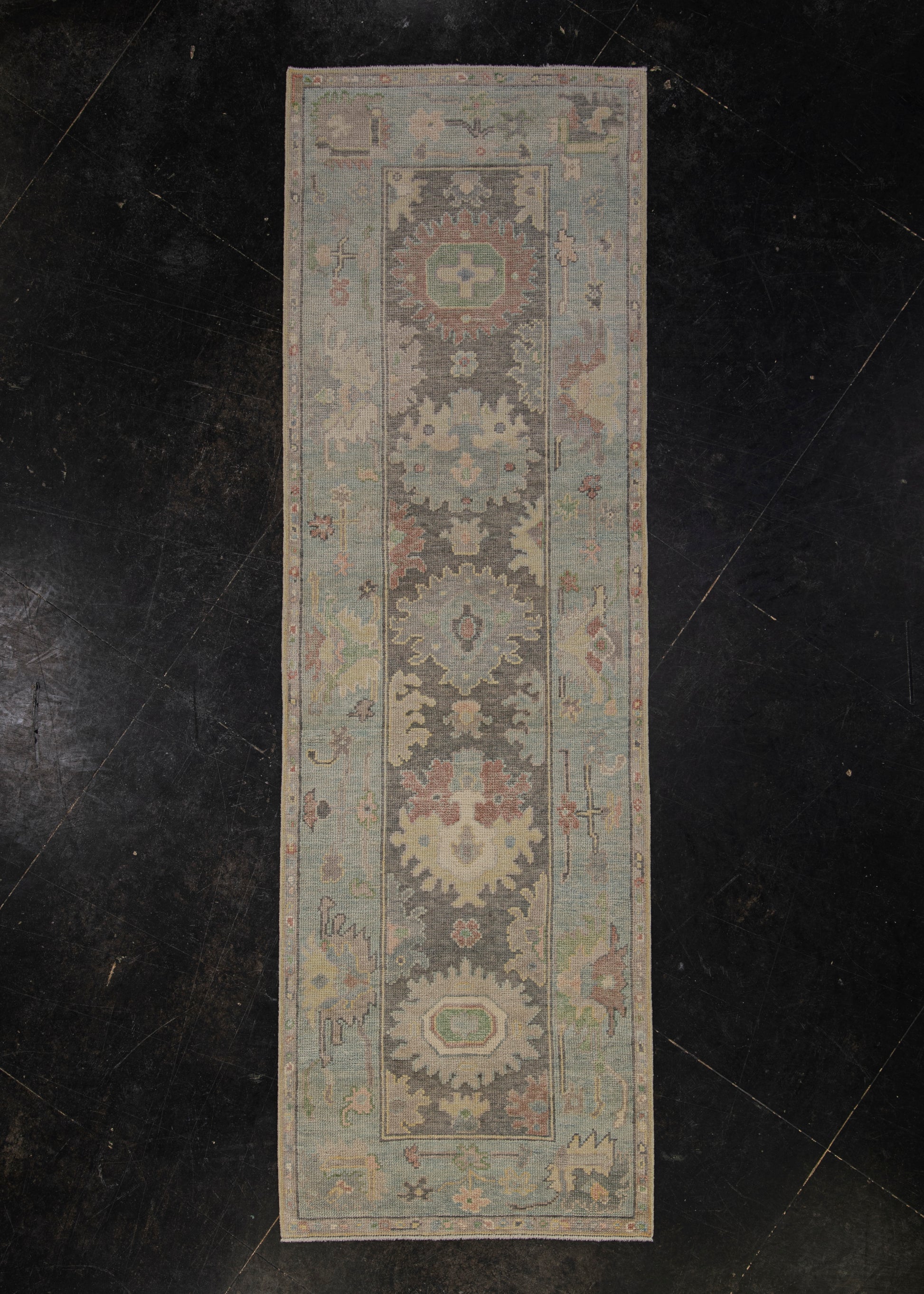 Turkish Oushak Rug 2'9" x 8'8" #12040