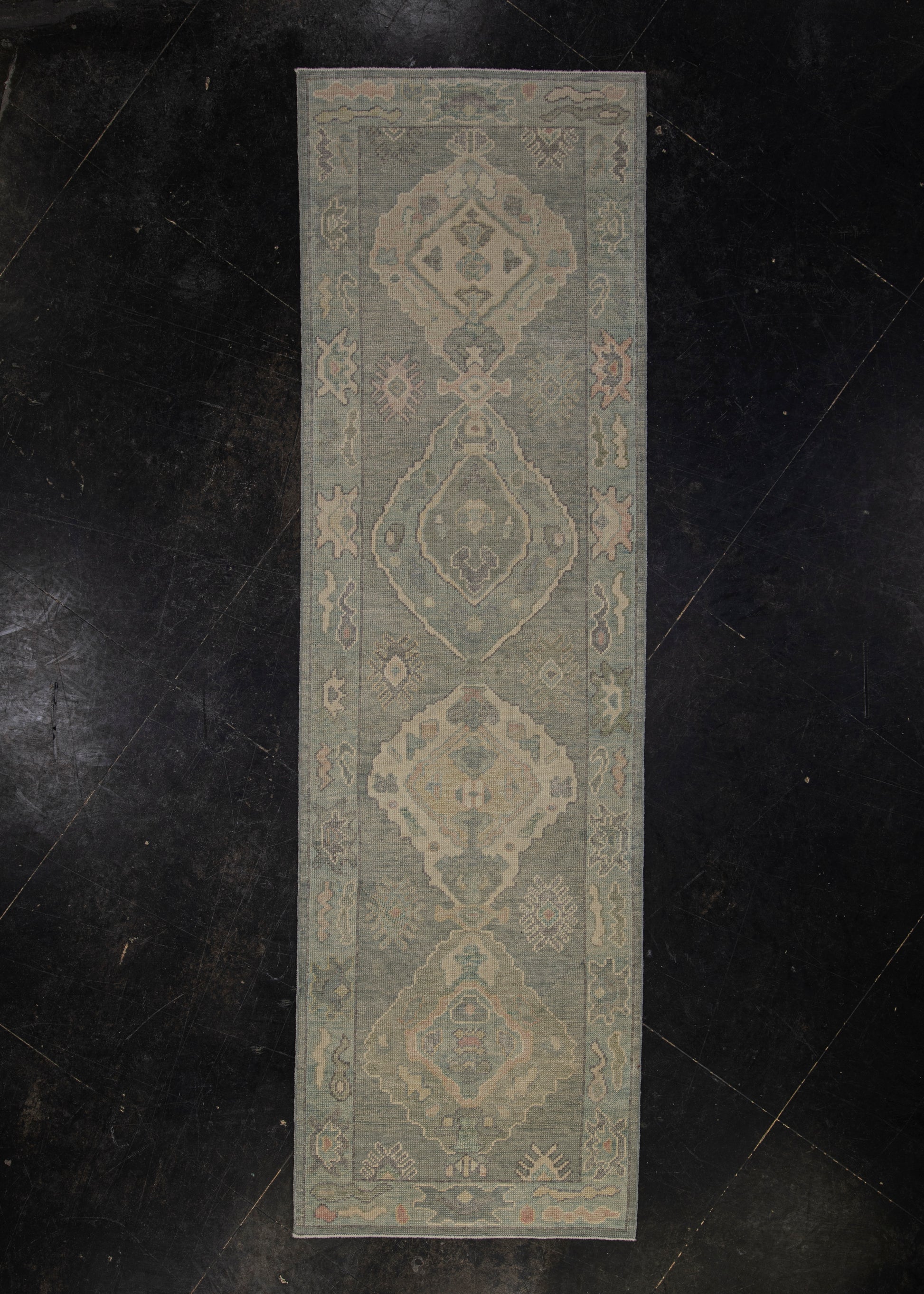 Turkish Oushak Rug 2'9" x 9'4" #12103