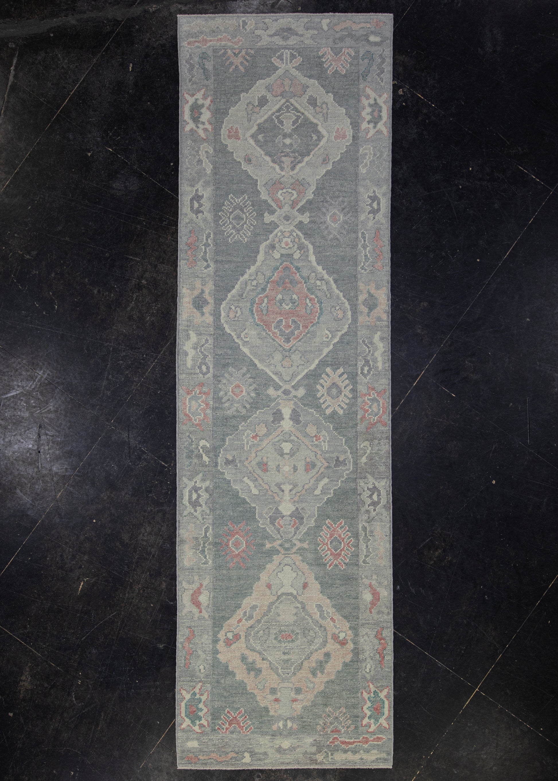 Turkish Oushak Rug 2'10" x 10' #12180