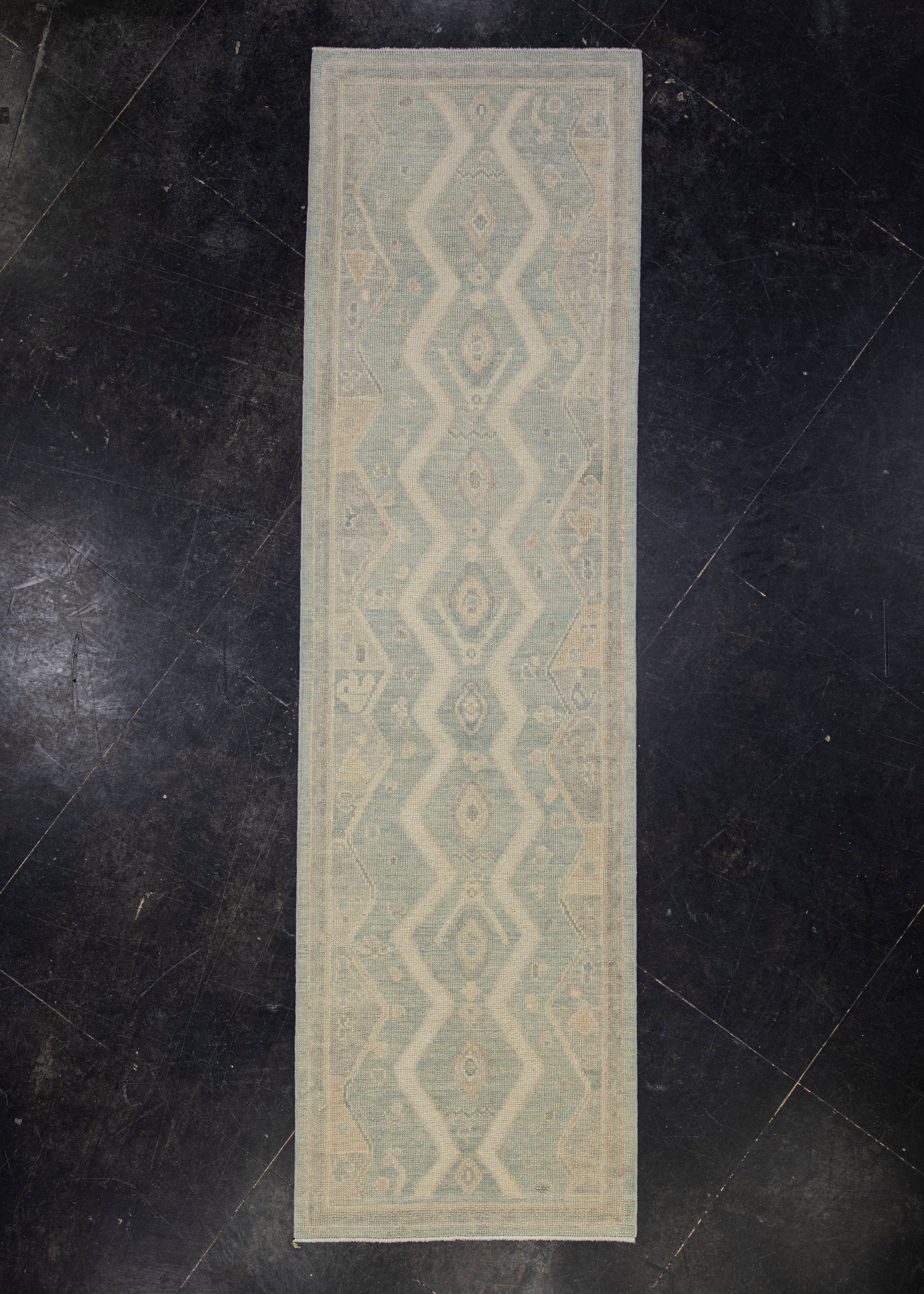 Turkish Oushak Rug 2'8" x 9'6" #12116