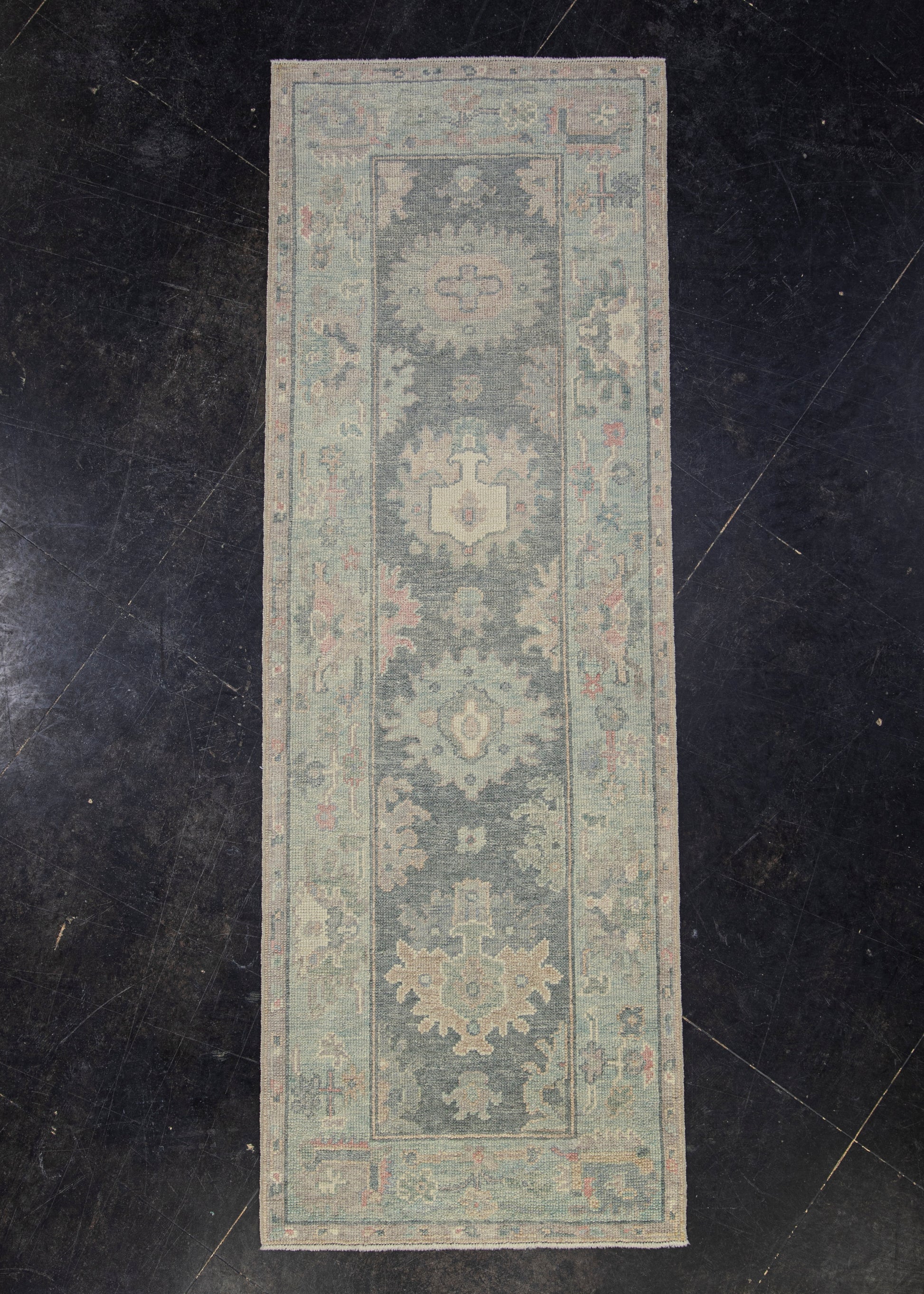 Turkish Oushak Rug 2'9" x 8' #12086