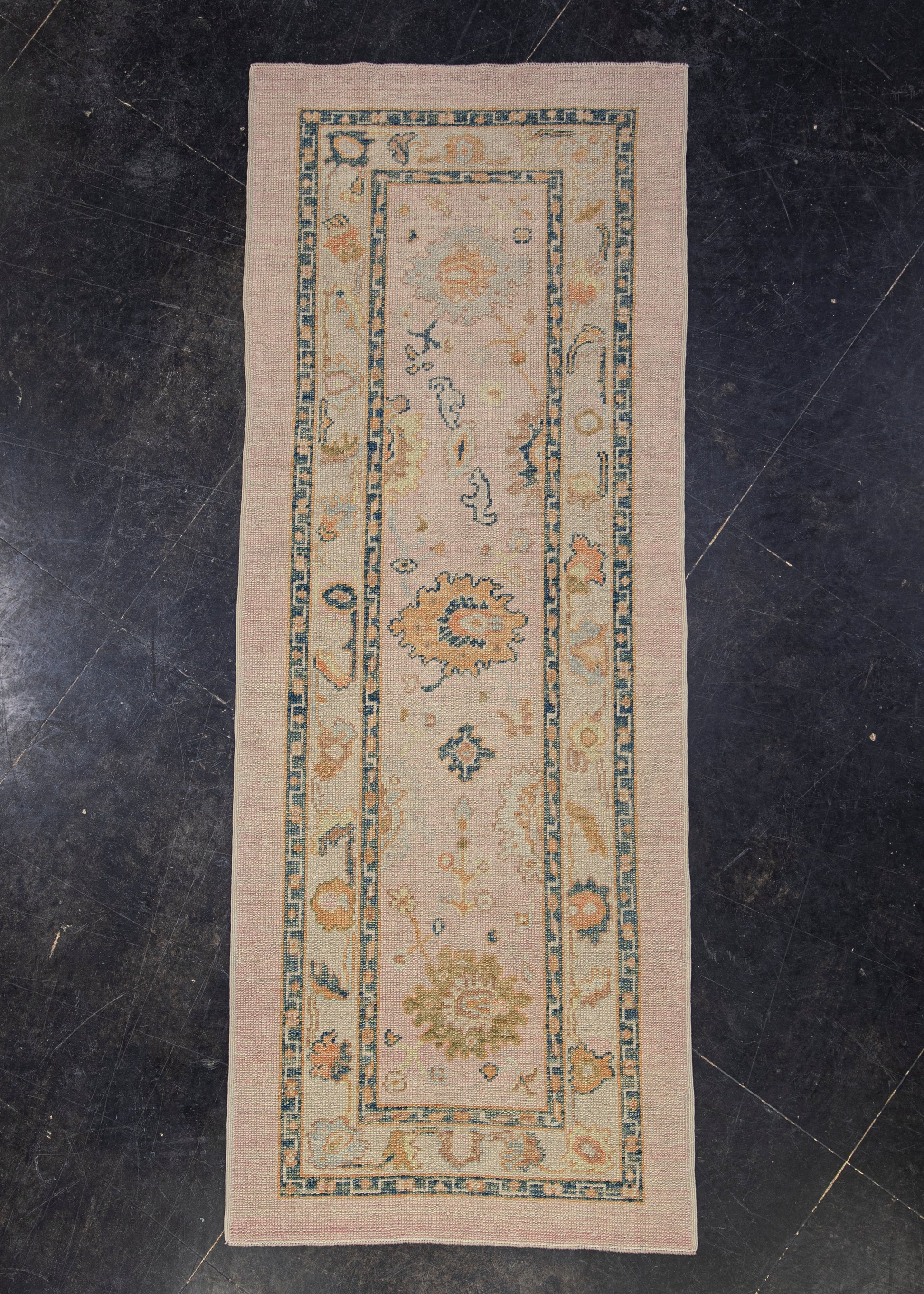 Turkish Oushak Rug 3'1" x 8' #2185
