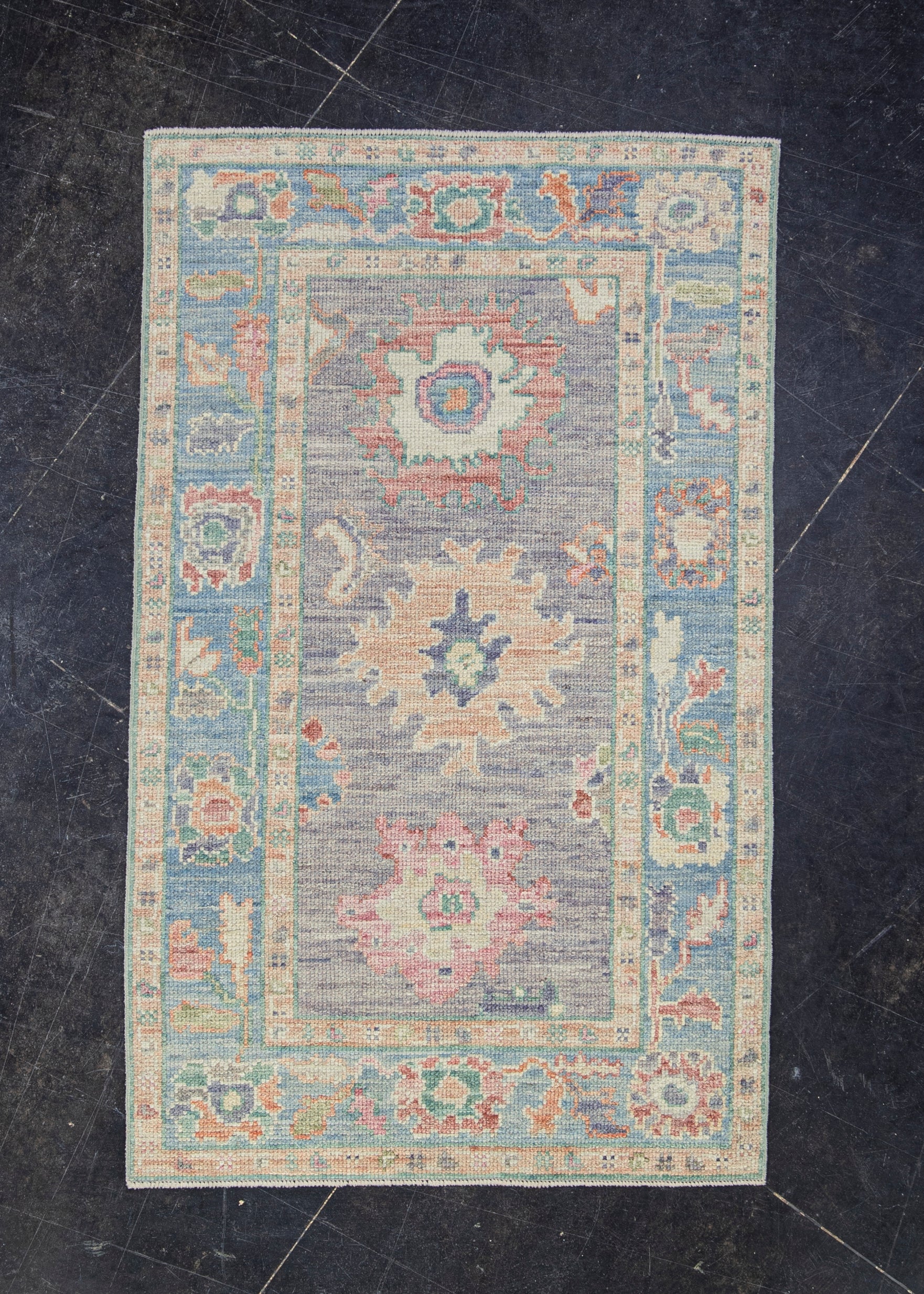 Turkish Oushak Rug 2'11" x 4'9" #2293