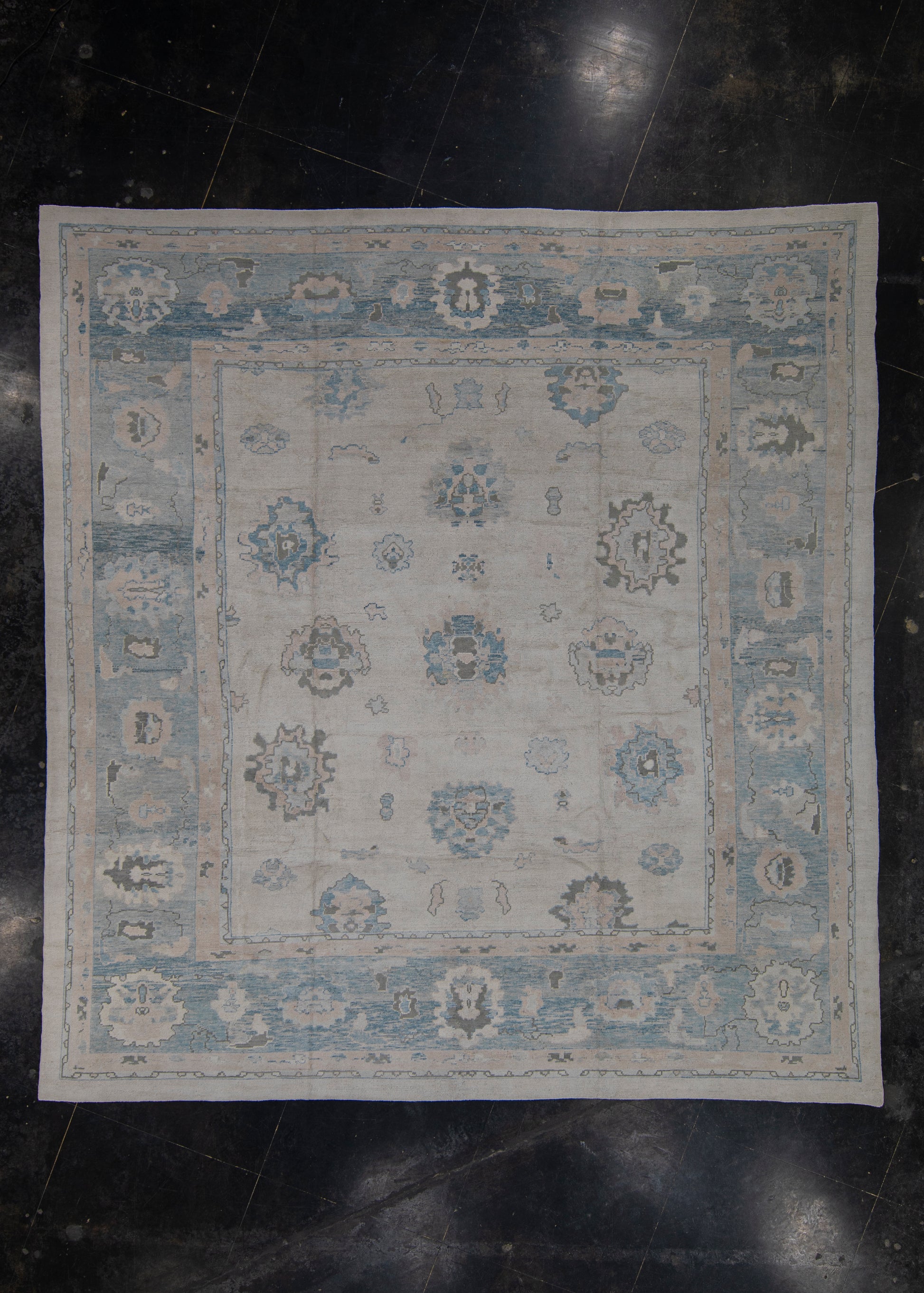 Turkish Oushak Rug 12'10" x 13'7" #3245