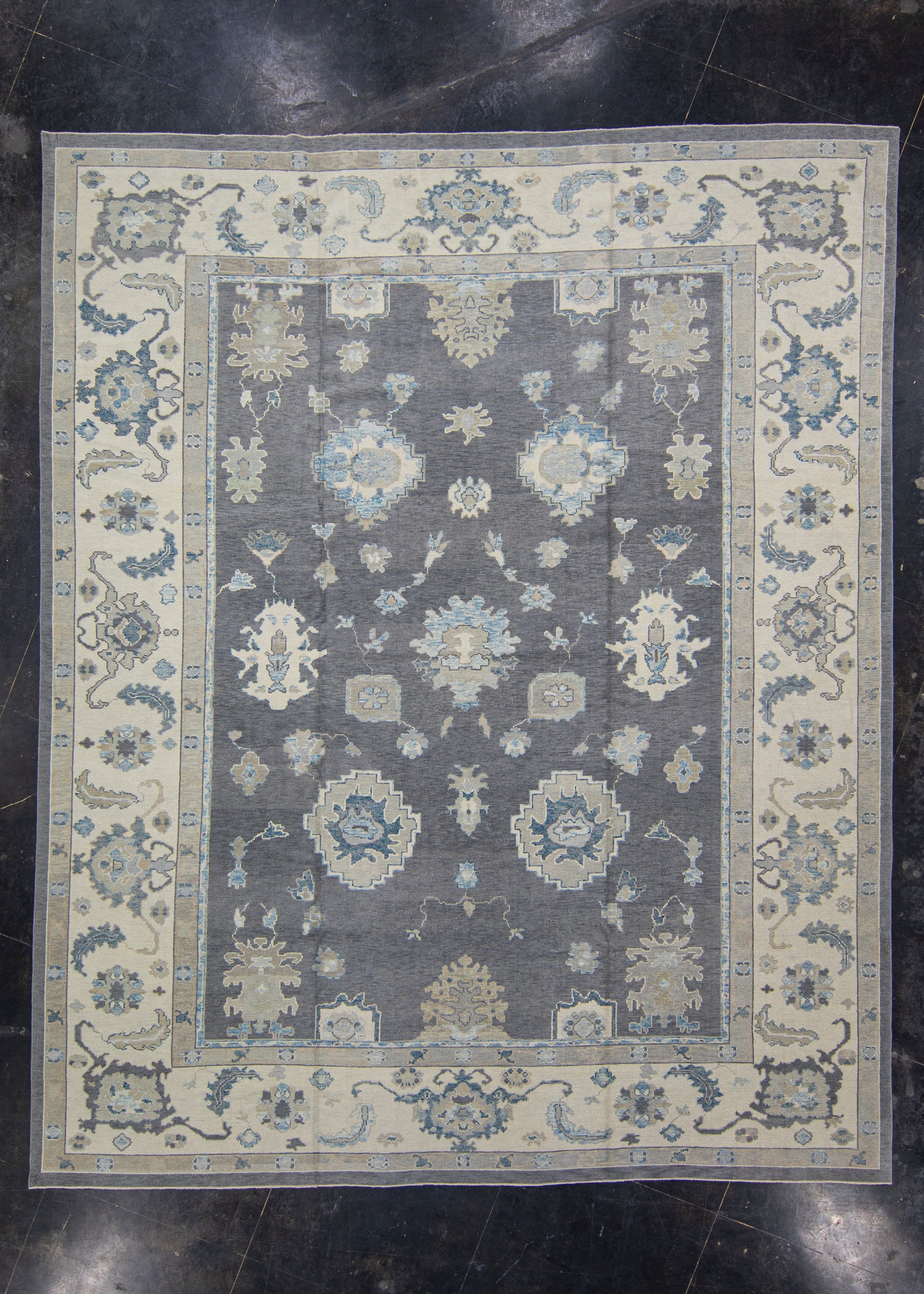 Turkish Oushak Rug 12'1" x 14'9" #7836