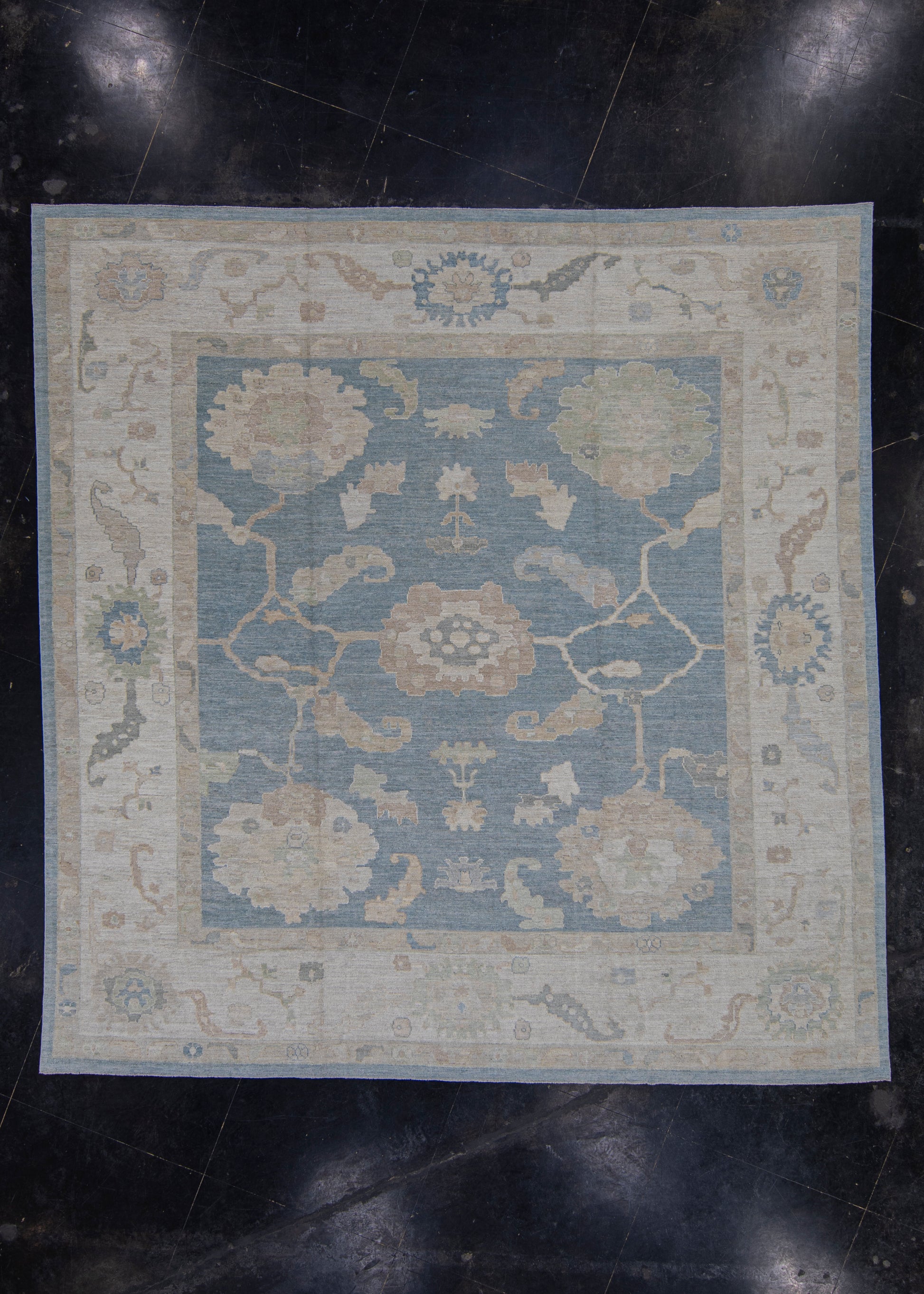 Square Turkish Oushak Rug 12'1" x 12'5" #11722